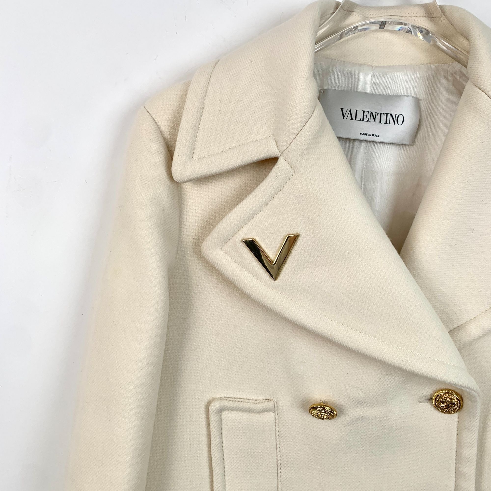 Valentino Valentino Womens Wool Double-Breasted Peacoat Jacket Size 40 Size S / US 4 / IT 40 - 3 Thumbnail
