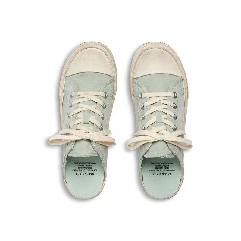 Balenciaga o1s1rm0525 Paris Mules in Light Blue/Beige Size US 9 / IT 39 - 3 Thumbnail
