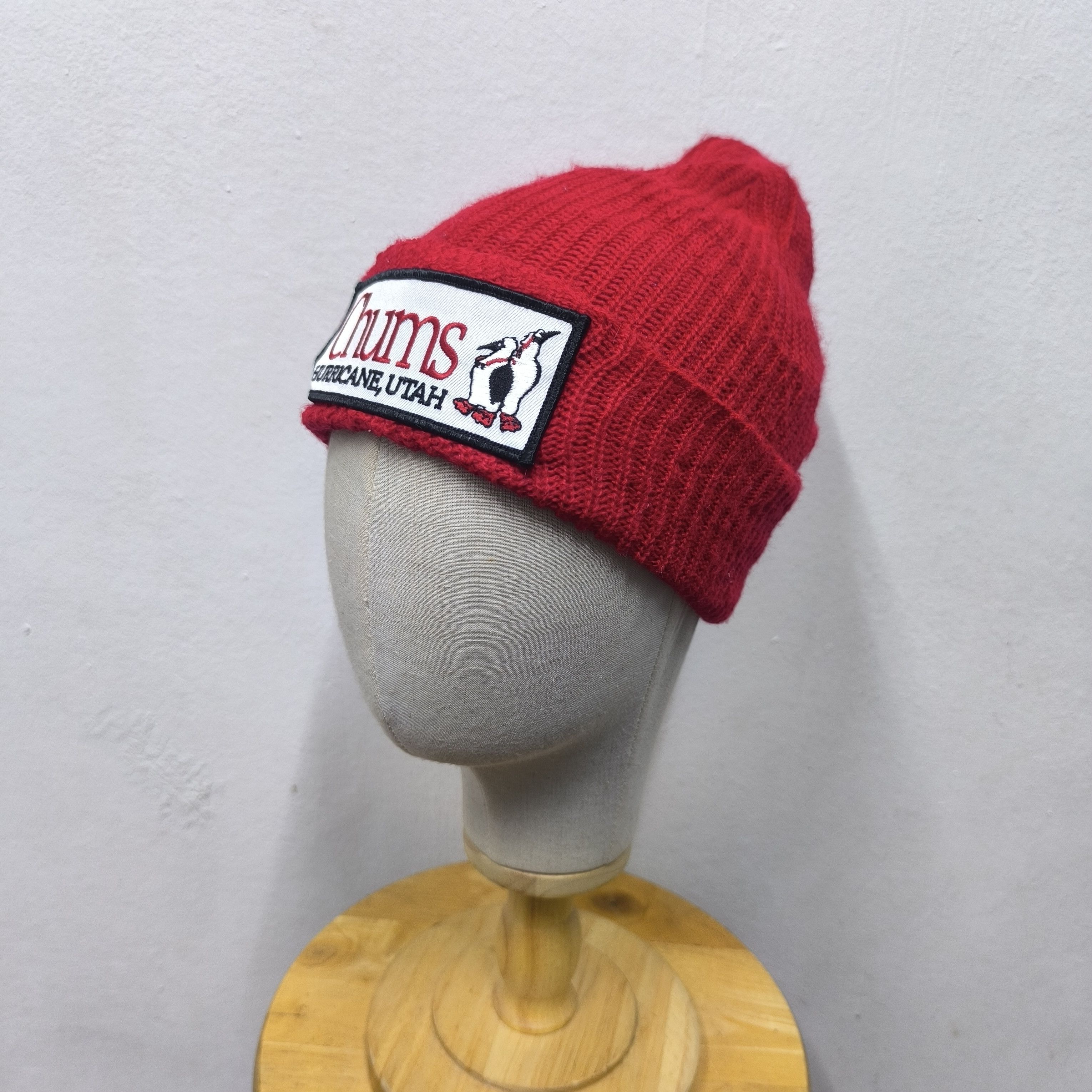 Chums 🏔 Chums spellout big patch made in usa beanie hat Size ONE SIZE - 2 Thumbnail