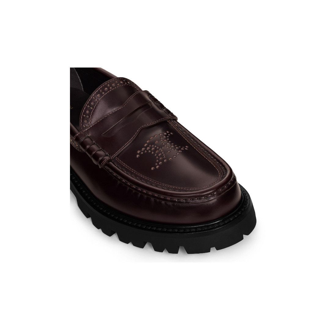 Celine o1bcso1str0625 356733602C Loafers in Burgundy Size US 10 / IT 40 - 4 Thumbnail