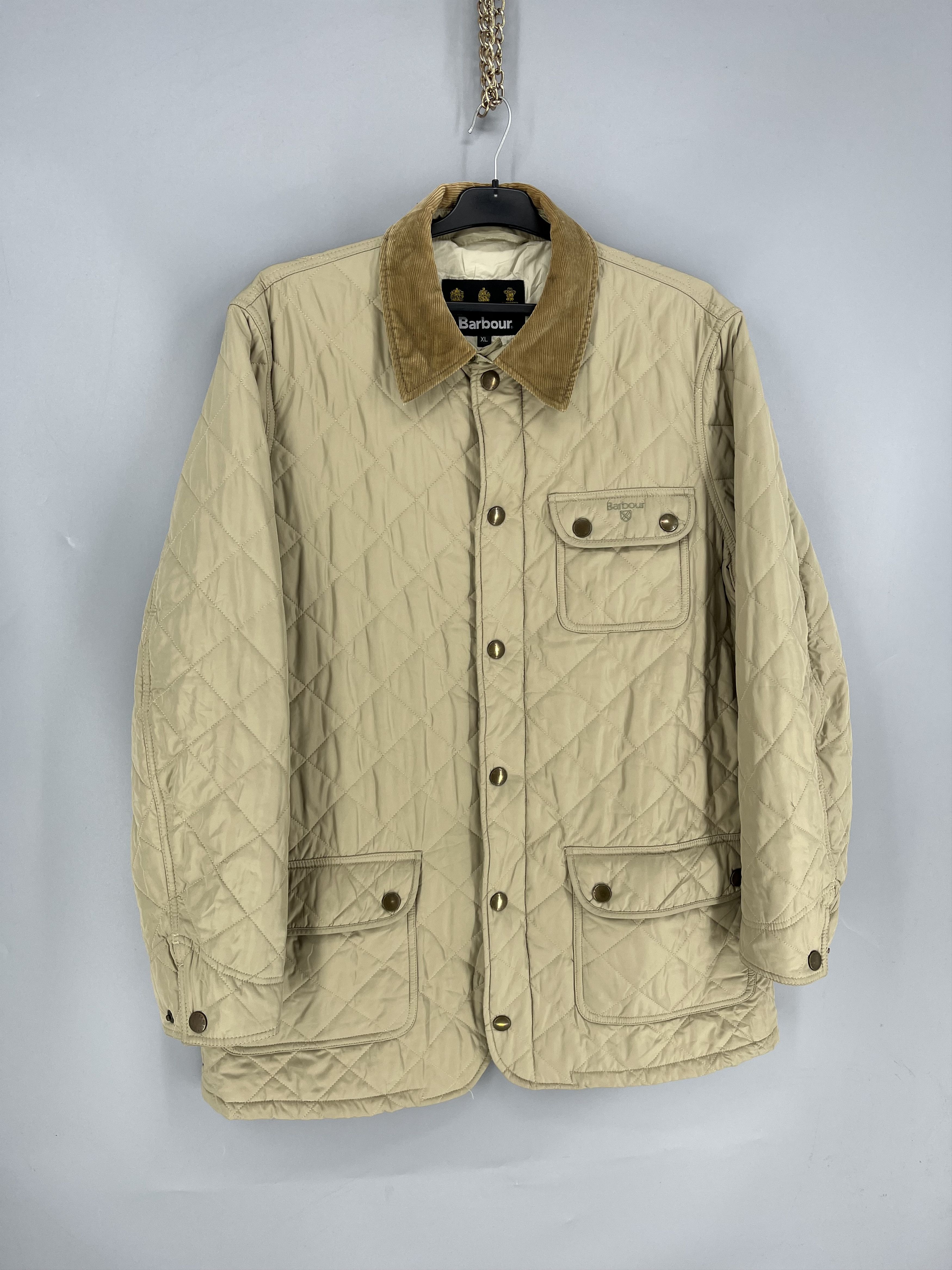 Barbour Barbour Barnett Quilt Jacket Mens XL Beige Quilted Corduroy Size US XL / EU 56 / 4 - 2 Thumbnail