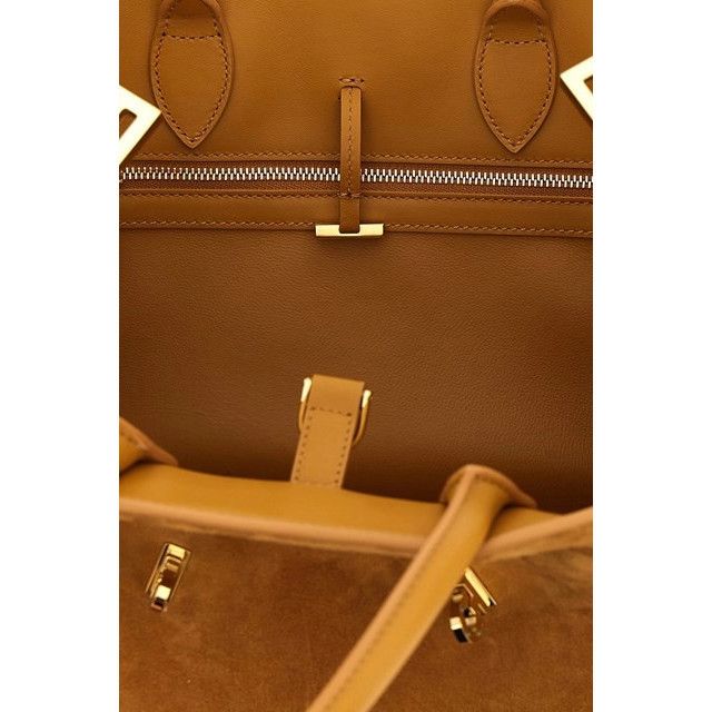 Salvatore Ferragamo FERRAGAMO Hug Naturale Suede Top Handle Bag New Size ONE SIZE - 4 Thumbnail