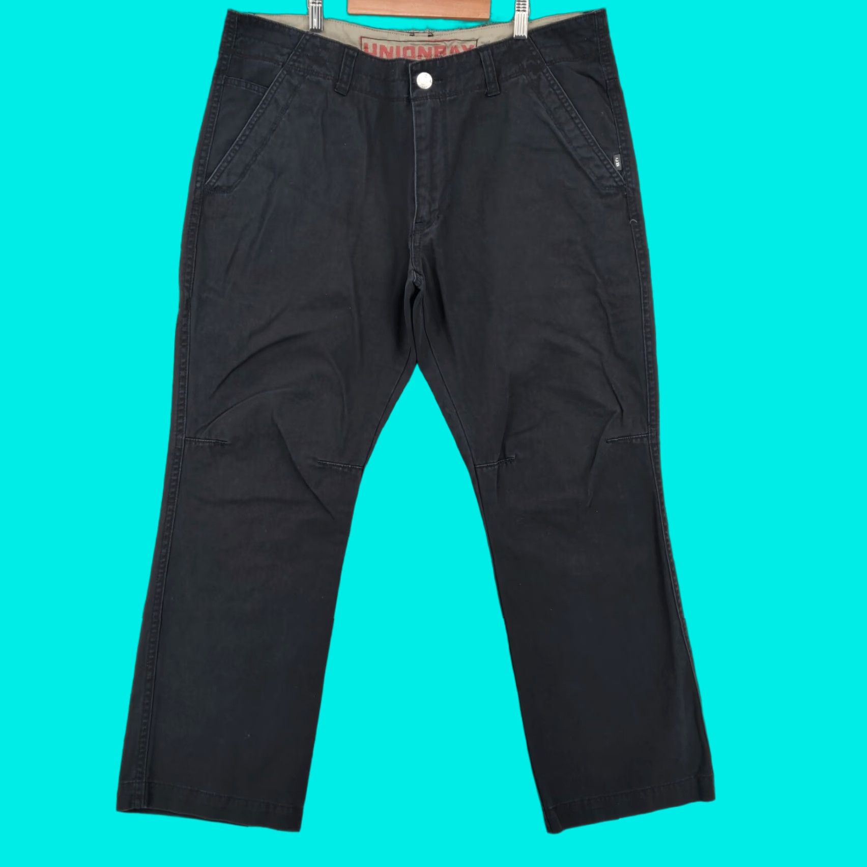 Vintage UNIONBAY Pants Men 38x30 Black Chino Casual 5-Pocket M id Regular Straight Outdoor Utility Vintage No Size US 38 / EU 54 - 1 Thumbnail