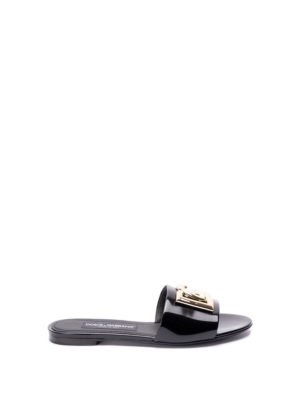 image of Dolce Gabbana Dolce&gabbana `flower Power` Flat Slides Size Eu 36 For Women in Nero