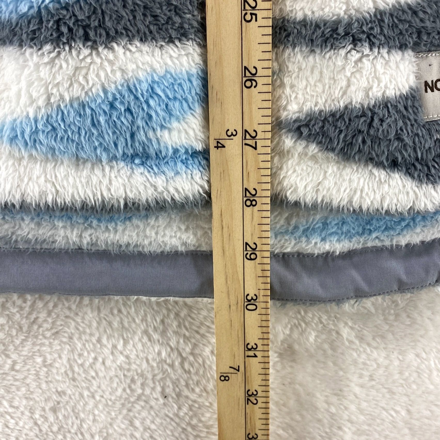 The North Face VINTAGE The North Face Hooded Pullover Shirt XL Blue White Gray 3/4 Zip Pockets Sherpa Fleece Womens Size XL / US 12-14 / IT 48-50 - 6 Thumbnail