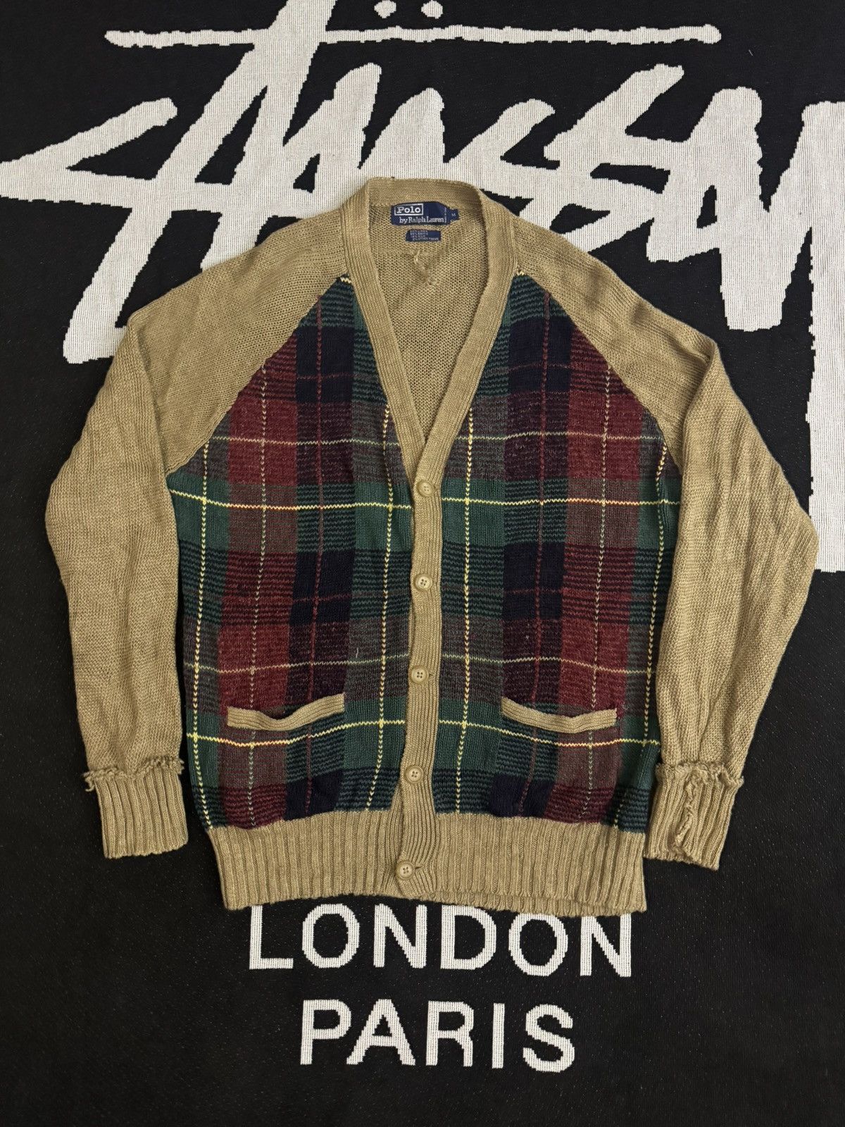 Polo Ralph Lauren Vintage Polo Ralph Lauren Plaid Knit Cardigan Size US M / EU 48-50 / 2 - 1 Thumbnail