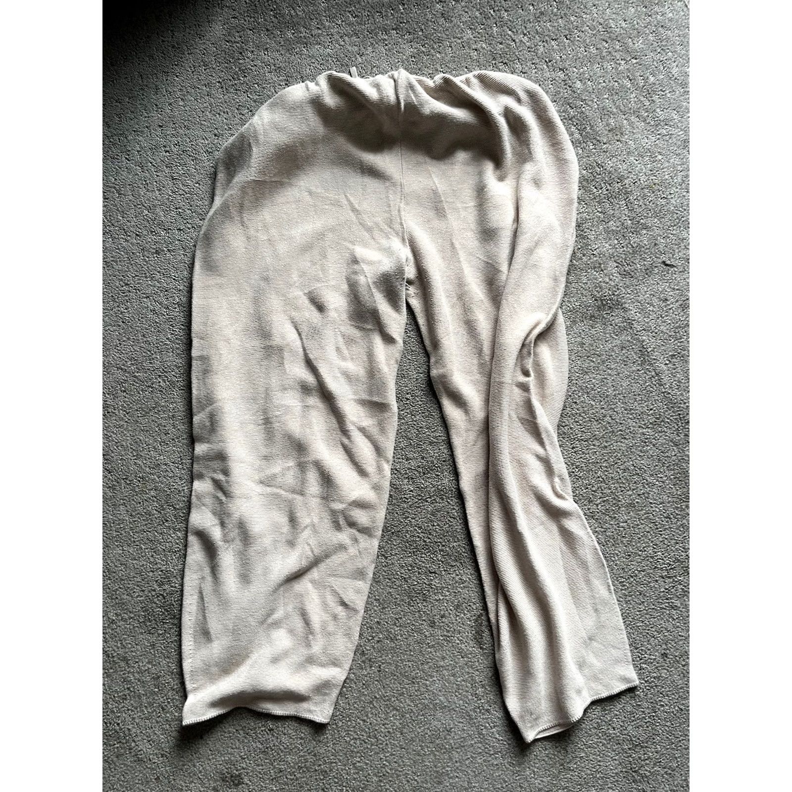 H&M H&M Sweatpants Wide Leg Beige Lounge Drawstring Large Women’s Size 36" / US 14 / IT 50 - 3 Thumbnail
