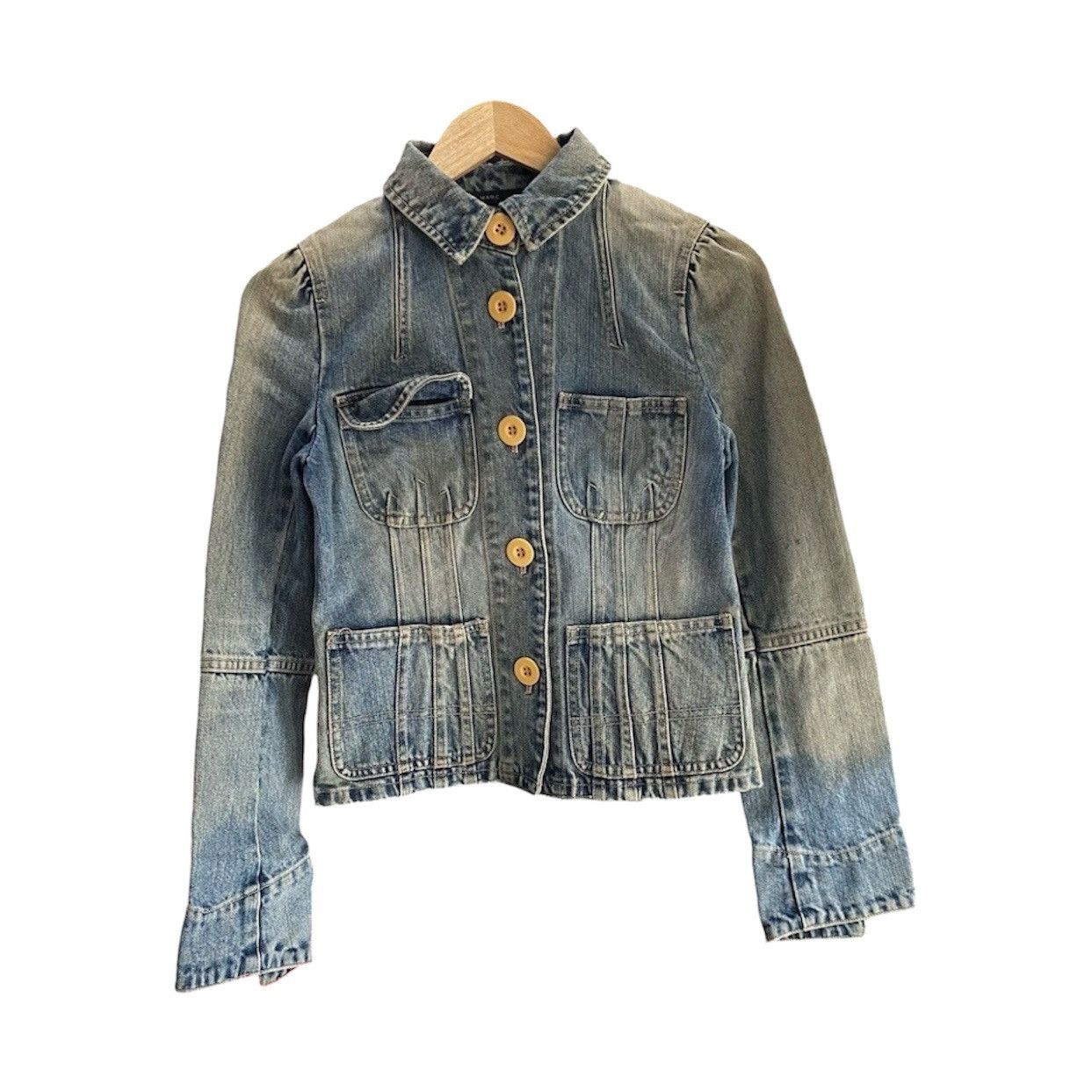 Marc Jacobs Vintage Y2K Marc Jacobs Puff Sleeve Denim Trucker Jacket Size S / US 4 / IT 40 - 1 Thumbnail