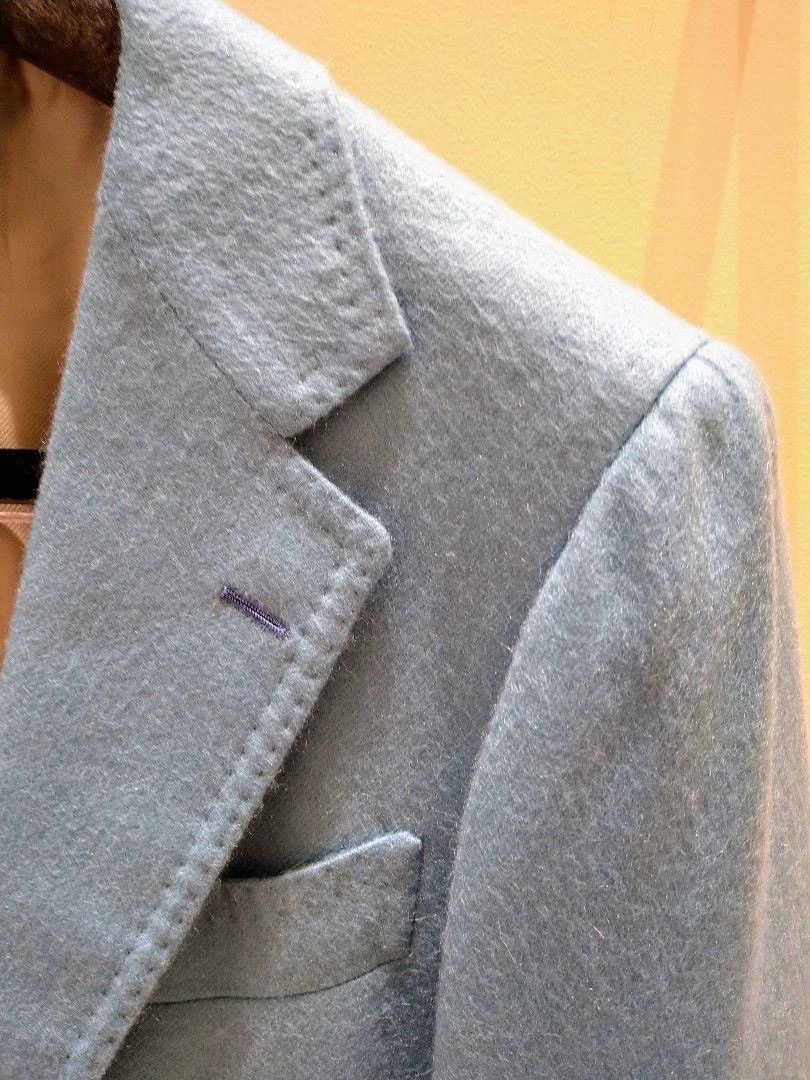 Ring Jacket JOHNSTONS of ELGIN 100% Cashmere 3-Button Blazer 46 Size 46R - 3 Thumbnail