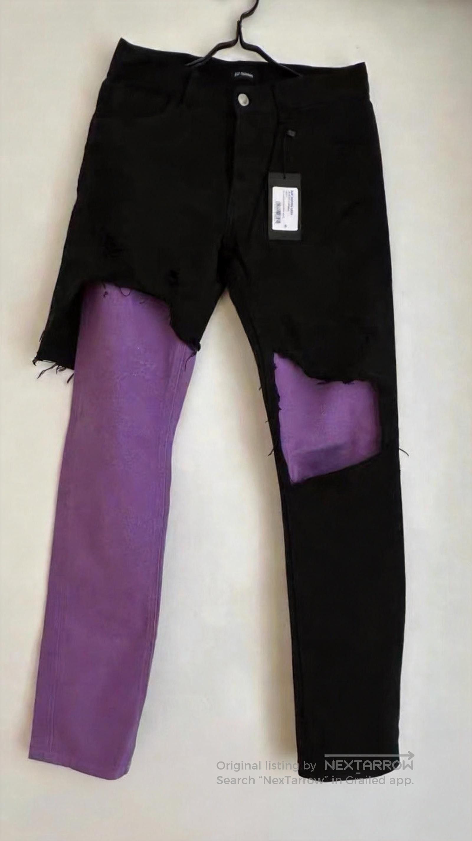 Raf Simons Raf Simons AW19 slim fit destroyed denim pants | Grailed