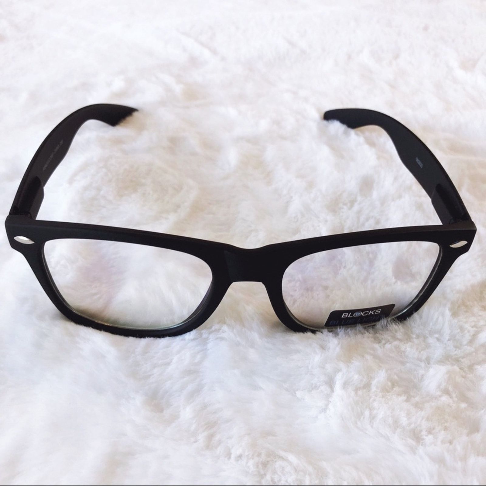 Other Alice Matte Black Rectangle Blue Light Glasses Size ONE SIZE - 5 Thumbnail