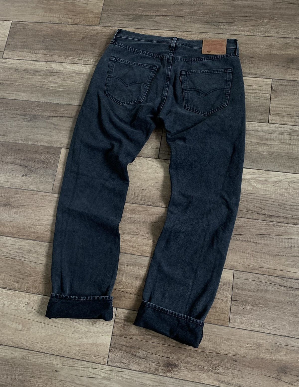 Levi's Levi’s Premium 501 Grey Washed Denim Pants Jeans Size US 33 - 2 Thumbnail