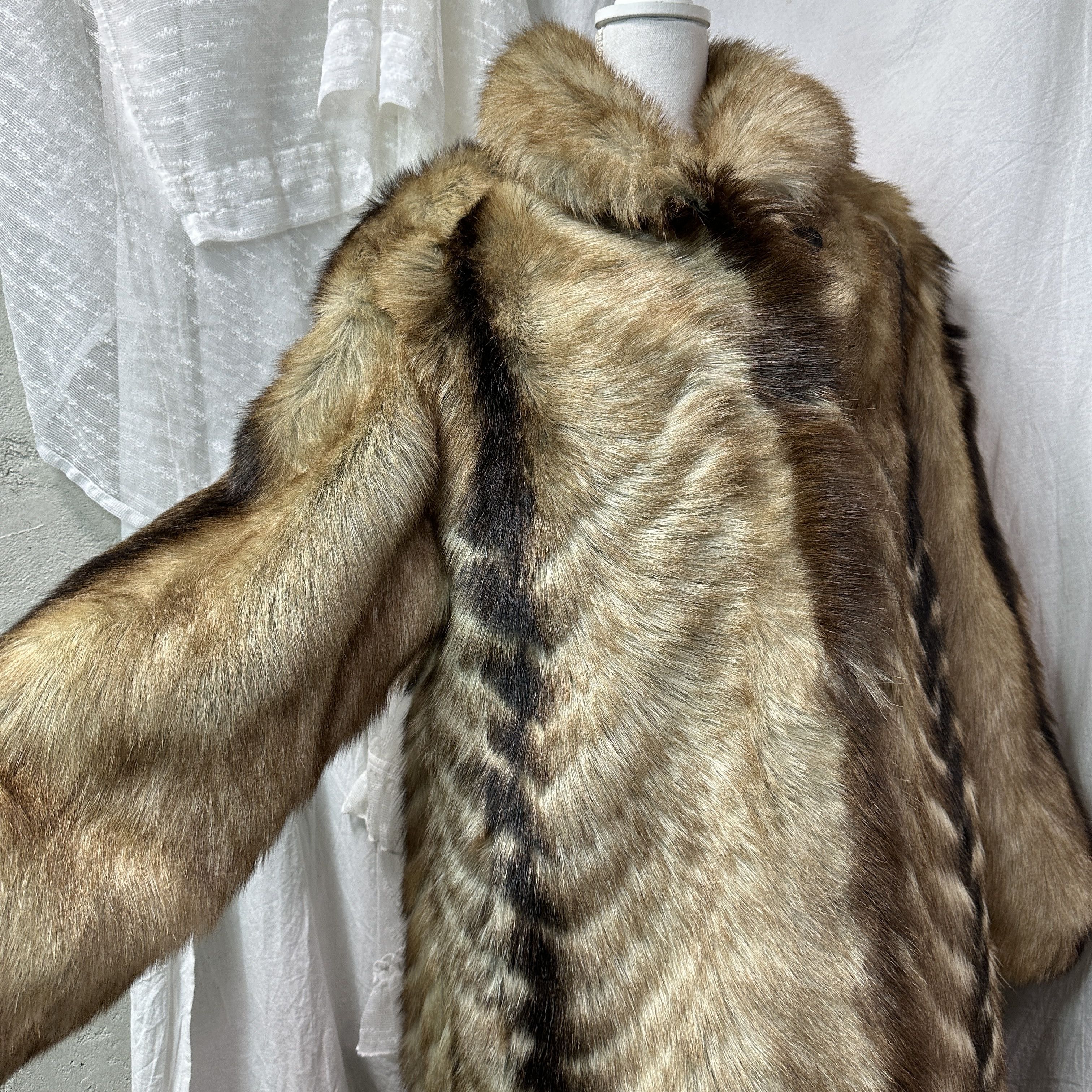 Vintage Vintage Old Money Maxi Real Fur Long Coat 90s Size L / US 10 / IT 46 - 7 Thumbnail
