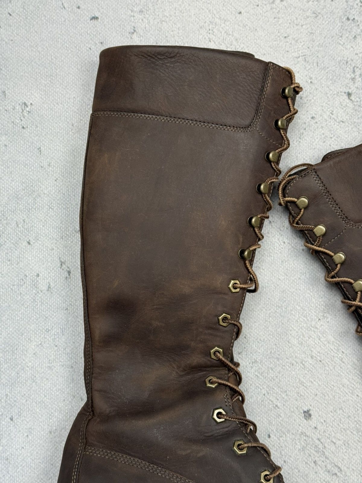 Timberland Vintage Timberland Tall Lace-Up Leather Boots Brown Women’s Size US 7 / IT 37 - 15 Thumbnail