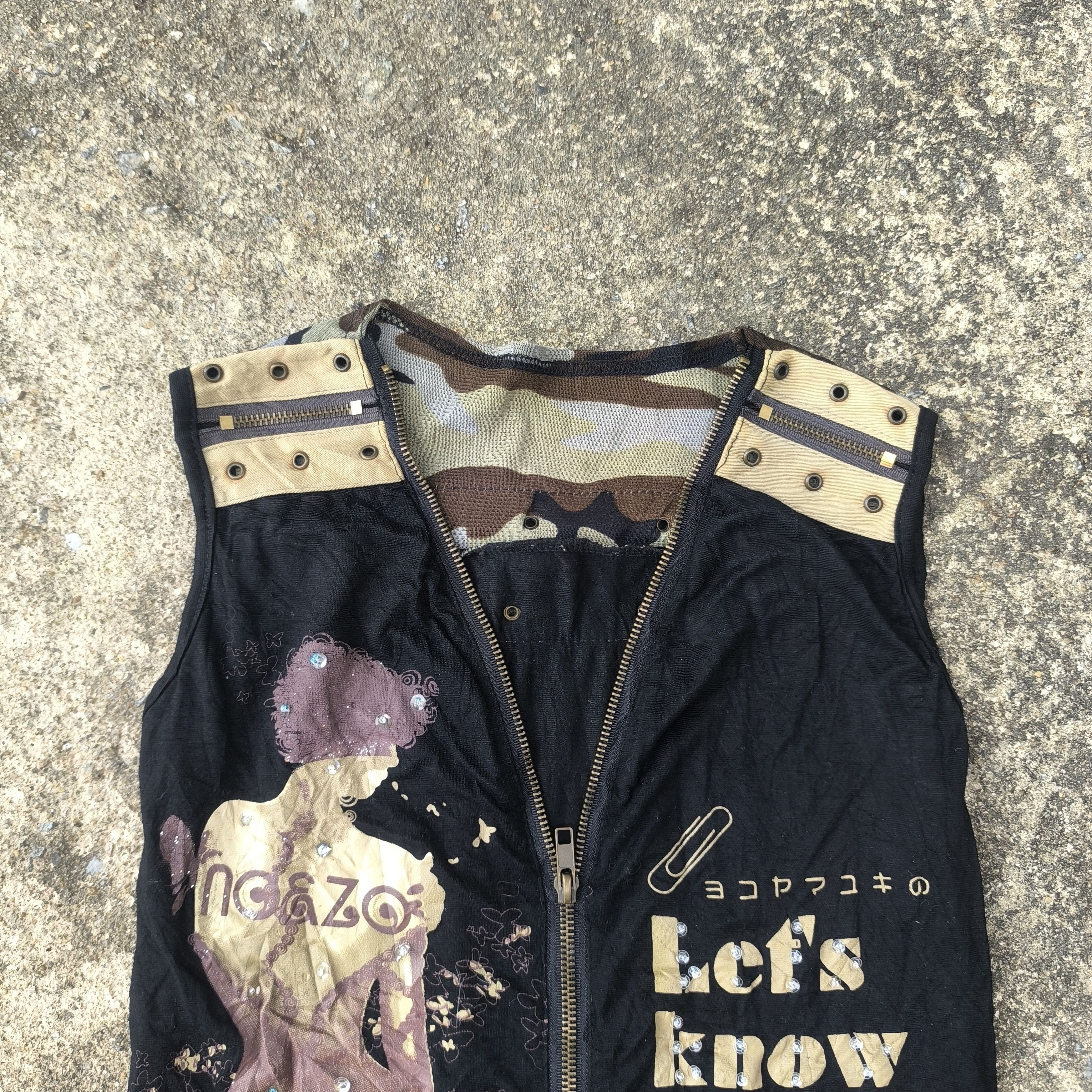 Japanese Brand Harajuku Sleeveless camo jacket gothic modern style Size M / US 6-8 / IT 42-44 - 3 Thumbnail