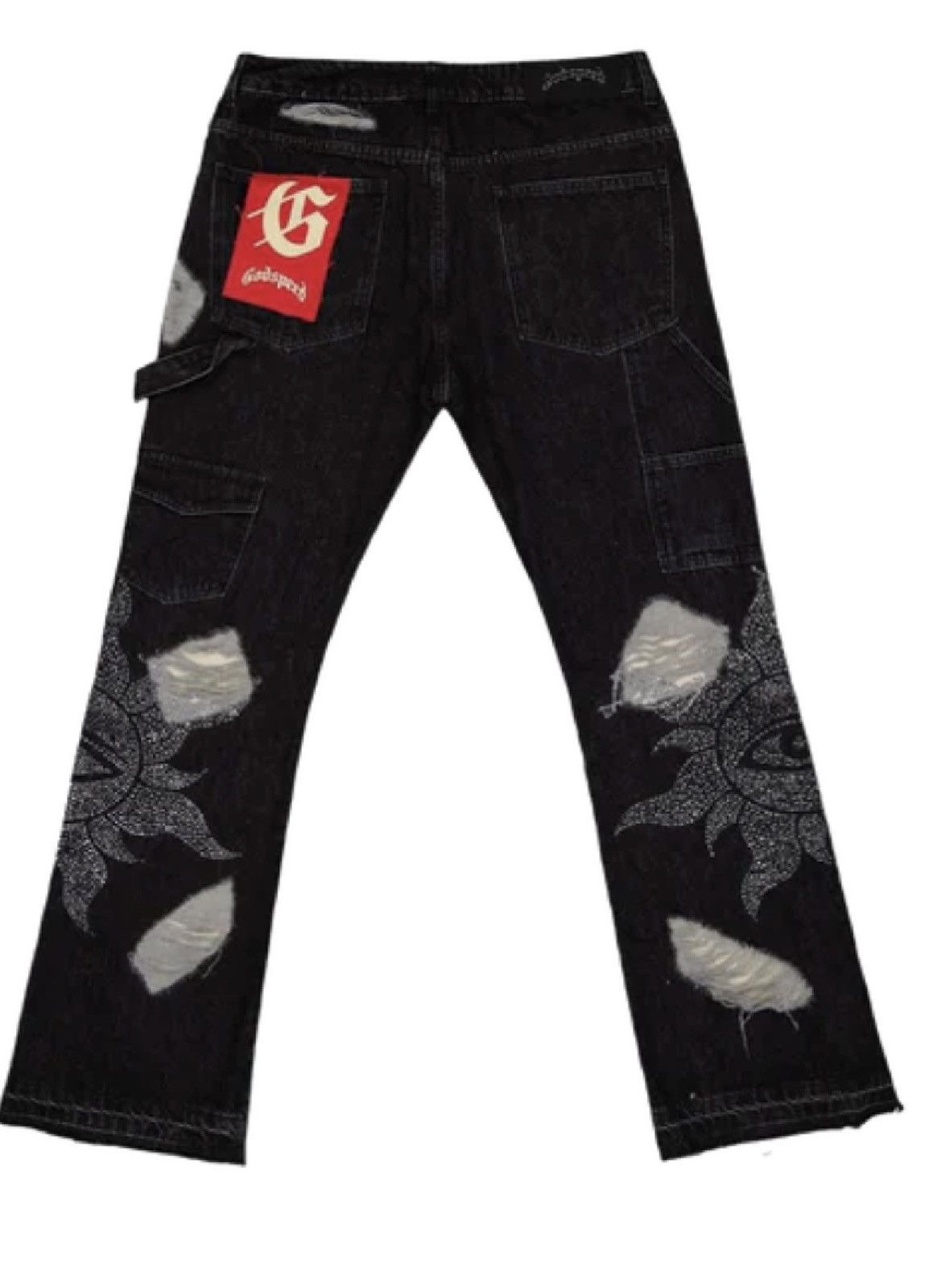 Godspeed Godspeed 'Crystal Vizion' Black Jeans Size US 32 / EU 48 - 2 Thumbnail