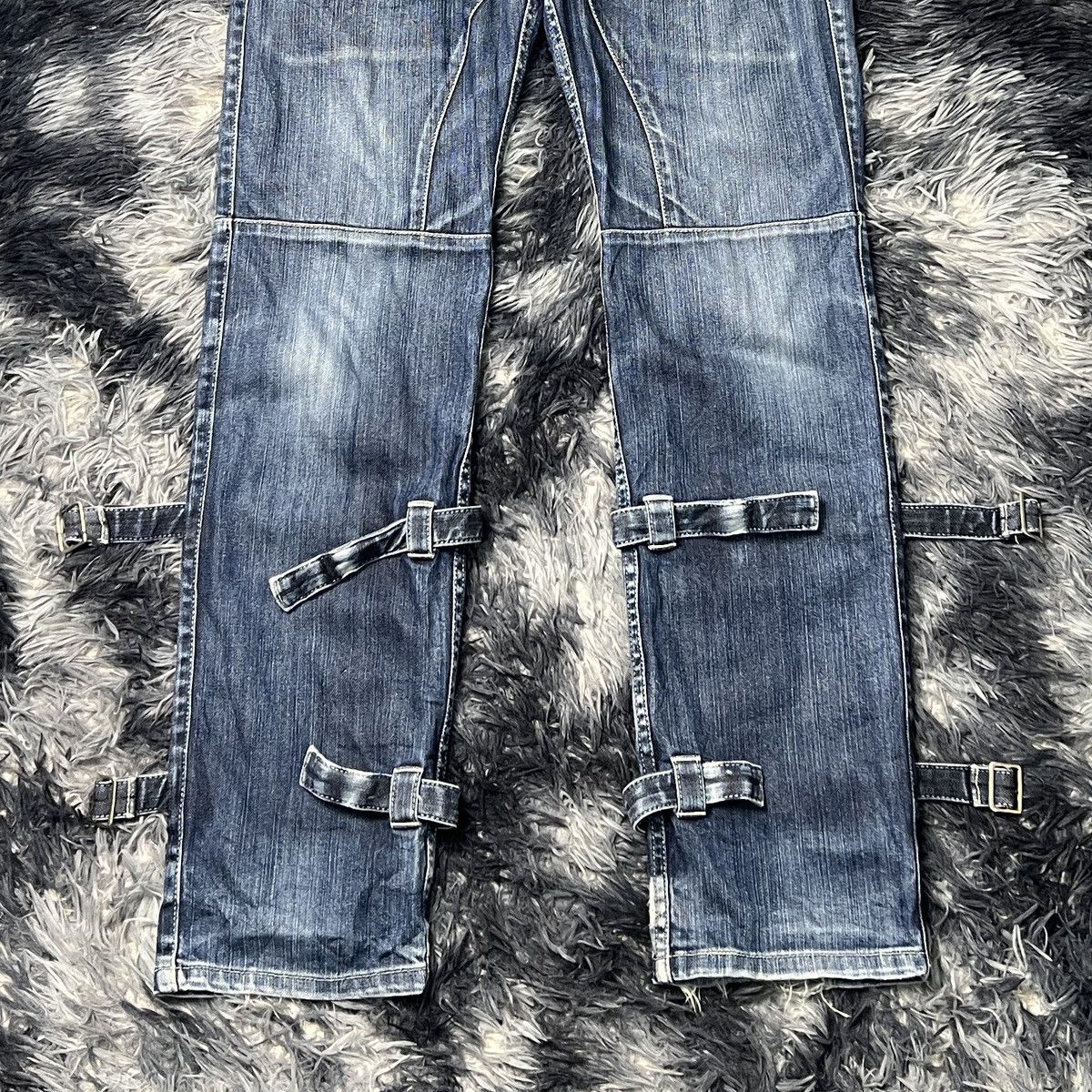 Japanese Brand Nuestro Collection Distressed Denim Cargo Pants Size US 30 / EU 46 - 5 Thumbnail