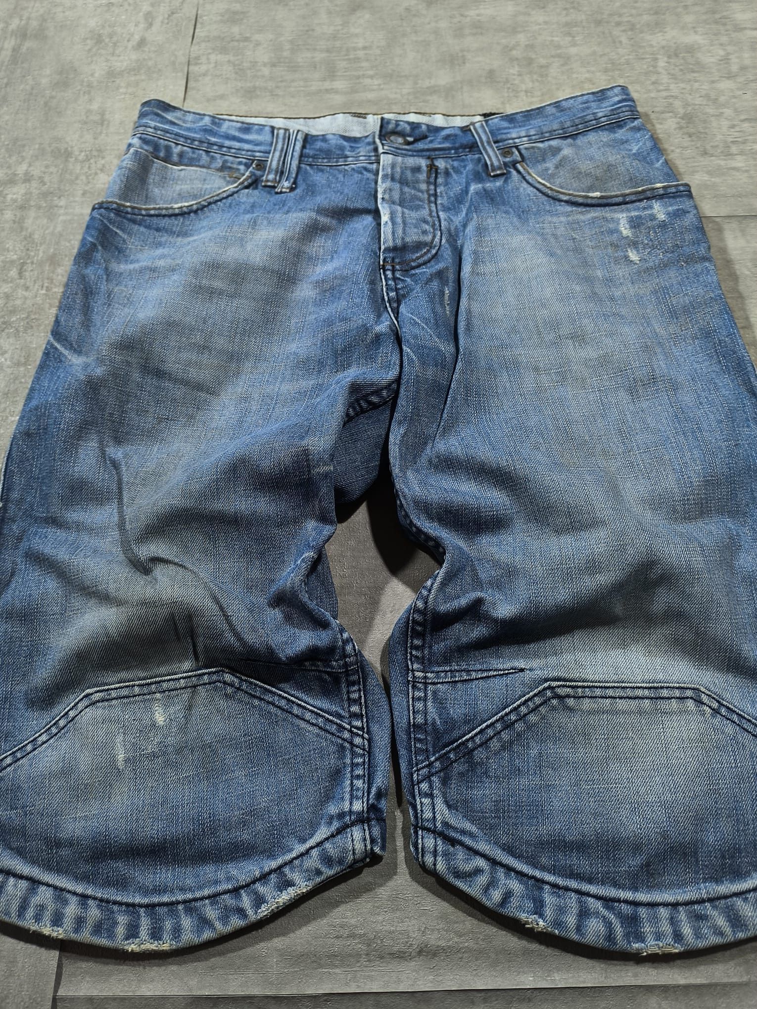 Vintage MUDDY TRASHED BUCKLEBACK BIKER JORTS Size US 34 / EU 50 - 3 Thumbnail