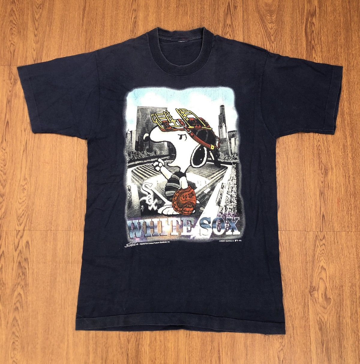 MLB × Sports Specialties × Vintage Vintage White Sox x Snoopy 1995 t-shirt Size US L / EU 52-54 / 3 - 1 Thumbnail