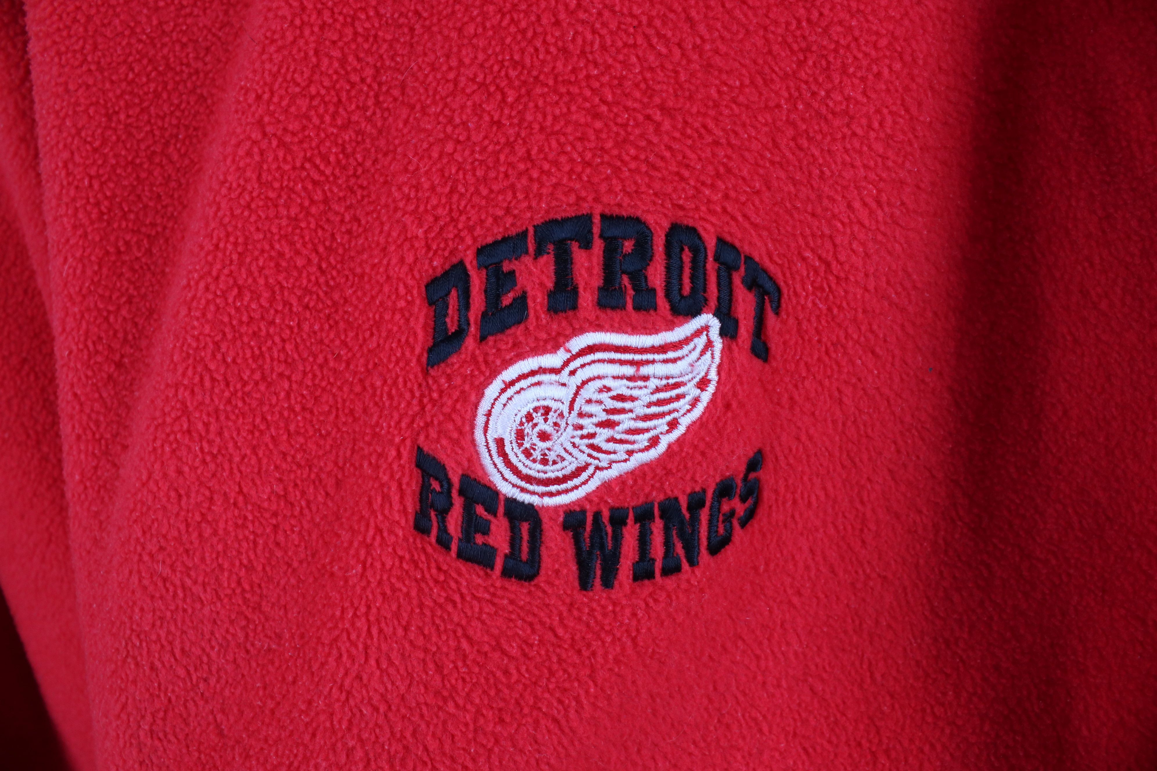 Vintage Vintage 90s Spell Detroit Red Wings Hockey Fleece Sweater Size US M / EU 48-50 / 2 - 4 Thumbnail