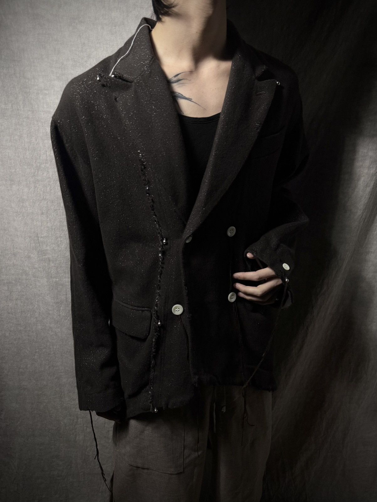 Midorikawa Midorikawa 24AW Glitter Nel Damage Coat Size US L / EU 52-54 / 3 - 9 Thumbnail