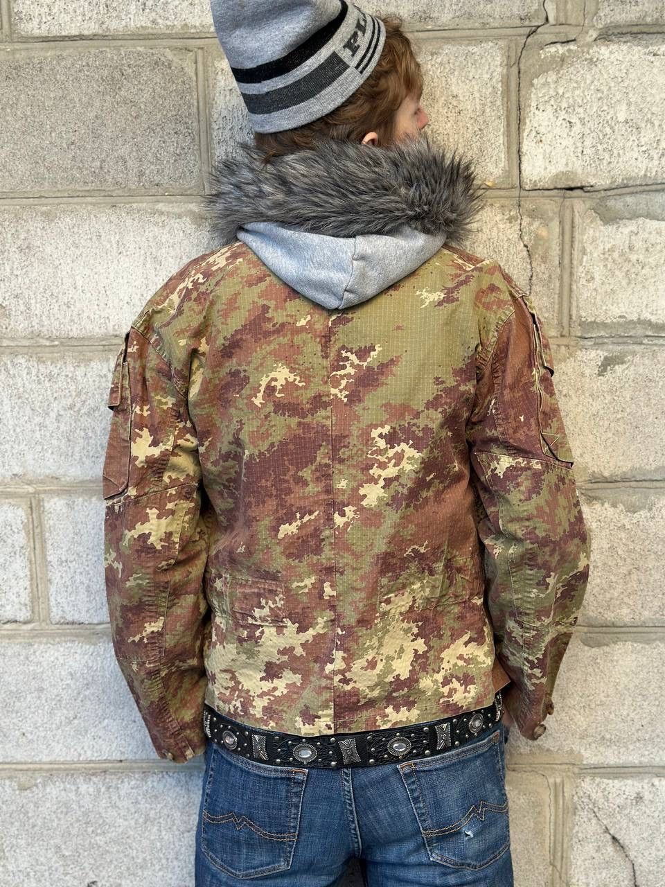 Aeronautica Militare Vintage Italian Army Vegetato Camo Jacket Fur Hood Military Size US M / EU 48-50 / 2 - 2 Thumbnail