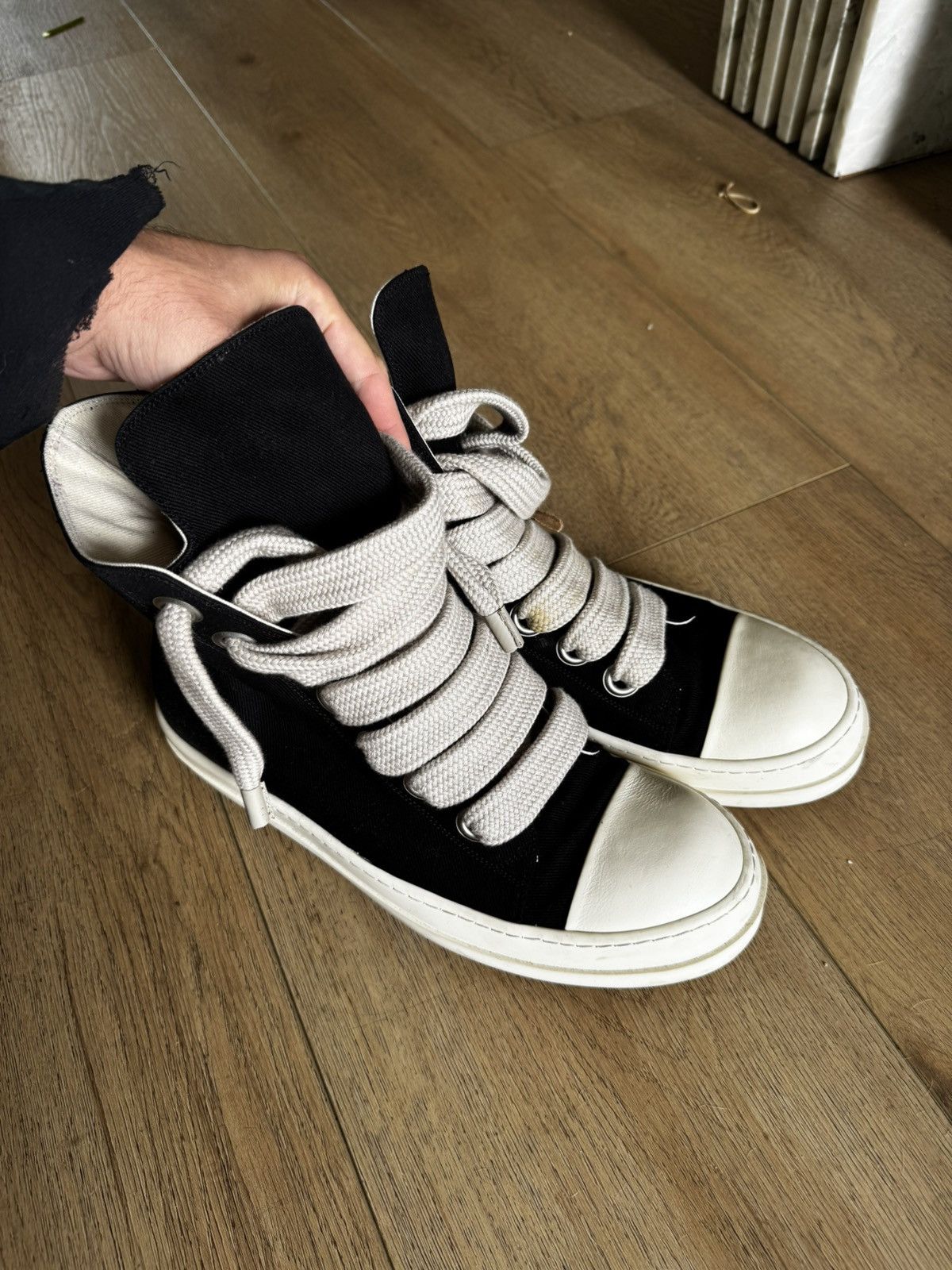 Rick Owens Jumbo Laced Ramones Size US 12 / EU 45 - 2 Thumbnail