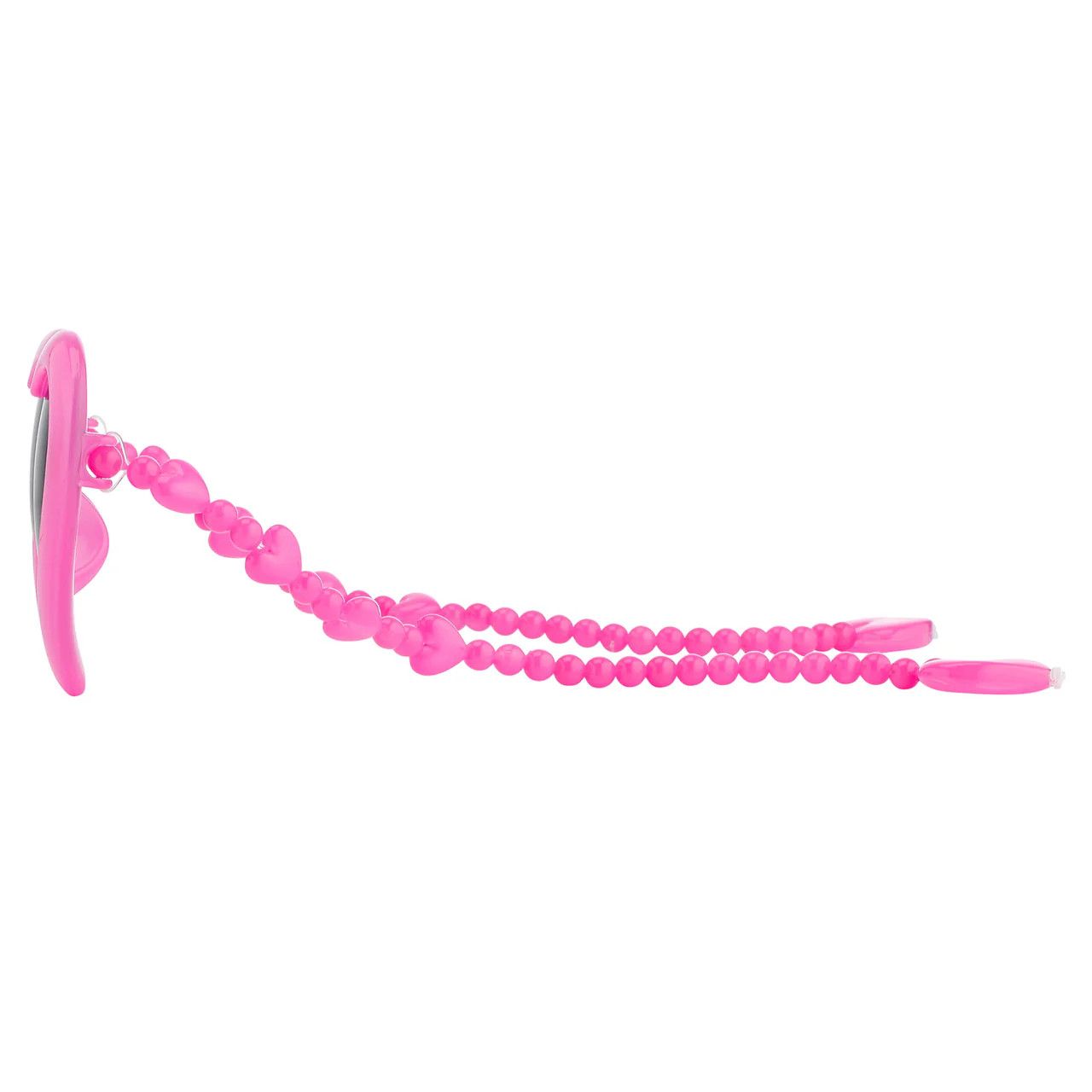 Jeremy Scott Jeremy Scott Pink Heart Shaped Sunglasses Size ONE SIZE - 3 Thumbnail