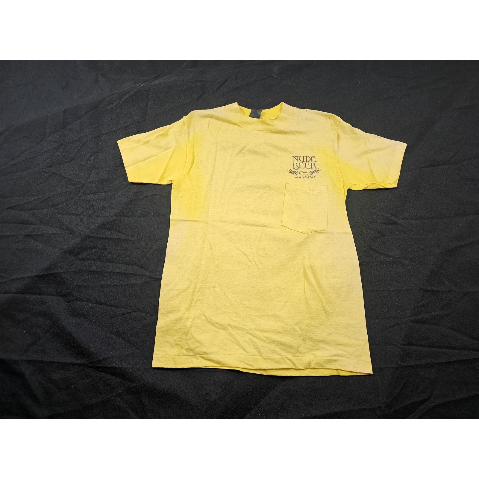 Anvil Nude Beer Surfing Graphic Pocket T-Shirt Sz S 1980s Size US S / EU 44-46 / 1 - 3 Thumbnail
