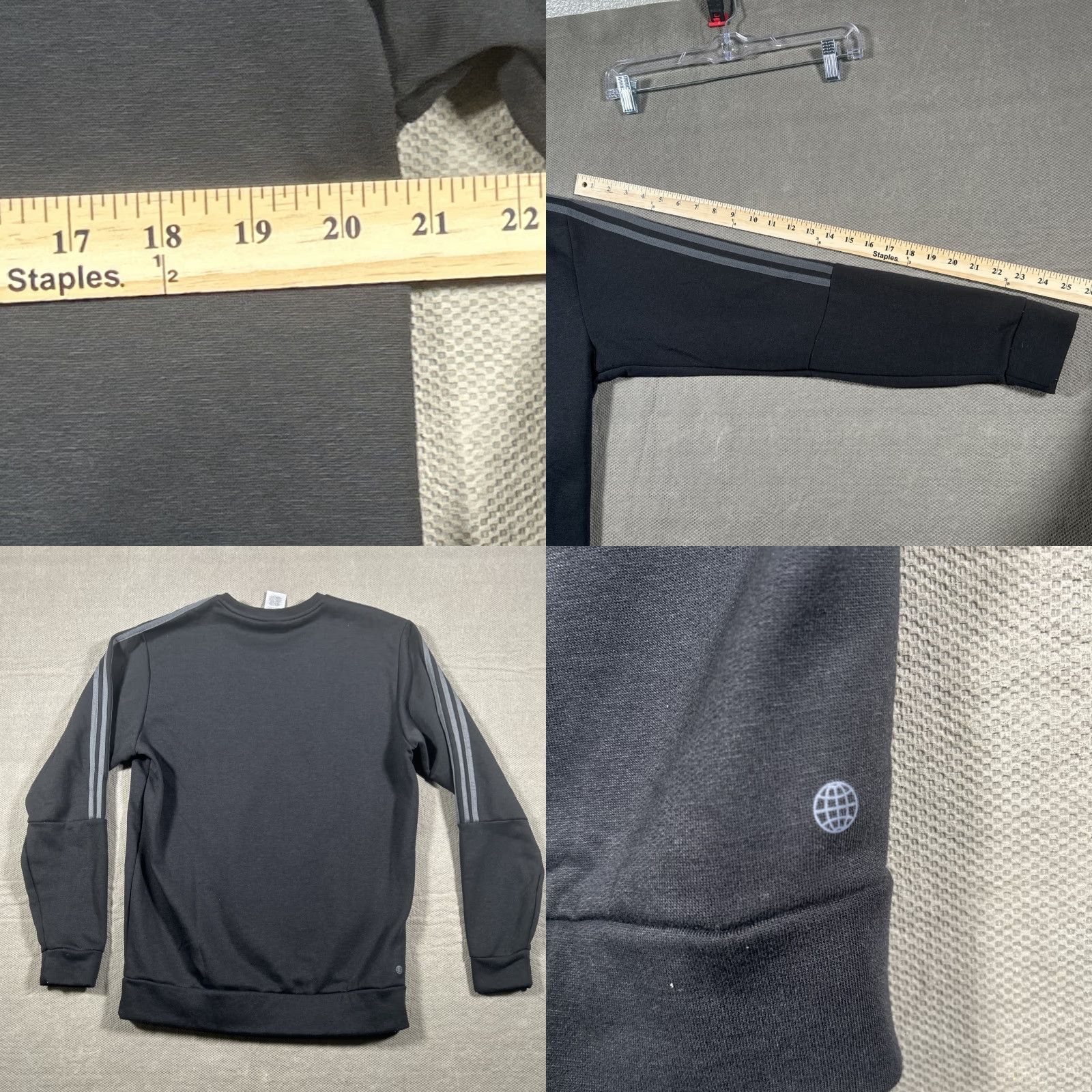 Adidas Adidas Sweatshirt Mens Large Black Pullover Crewneck Logo Sweatshirt Pullover Men Black Adidas Logo Size US L / EU 52-54 / 3 - 8 Thumbnail