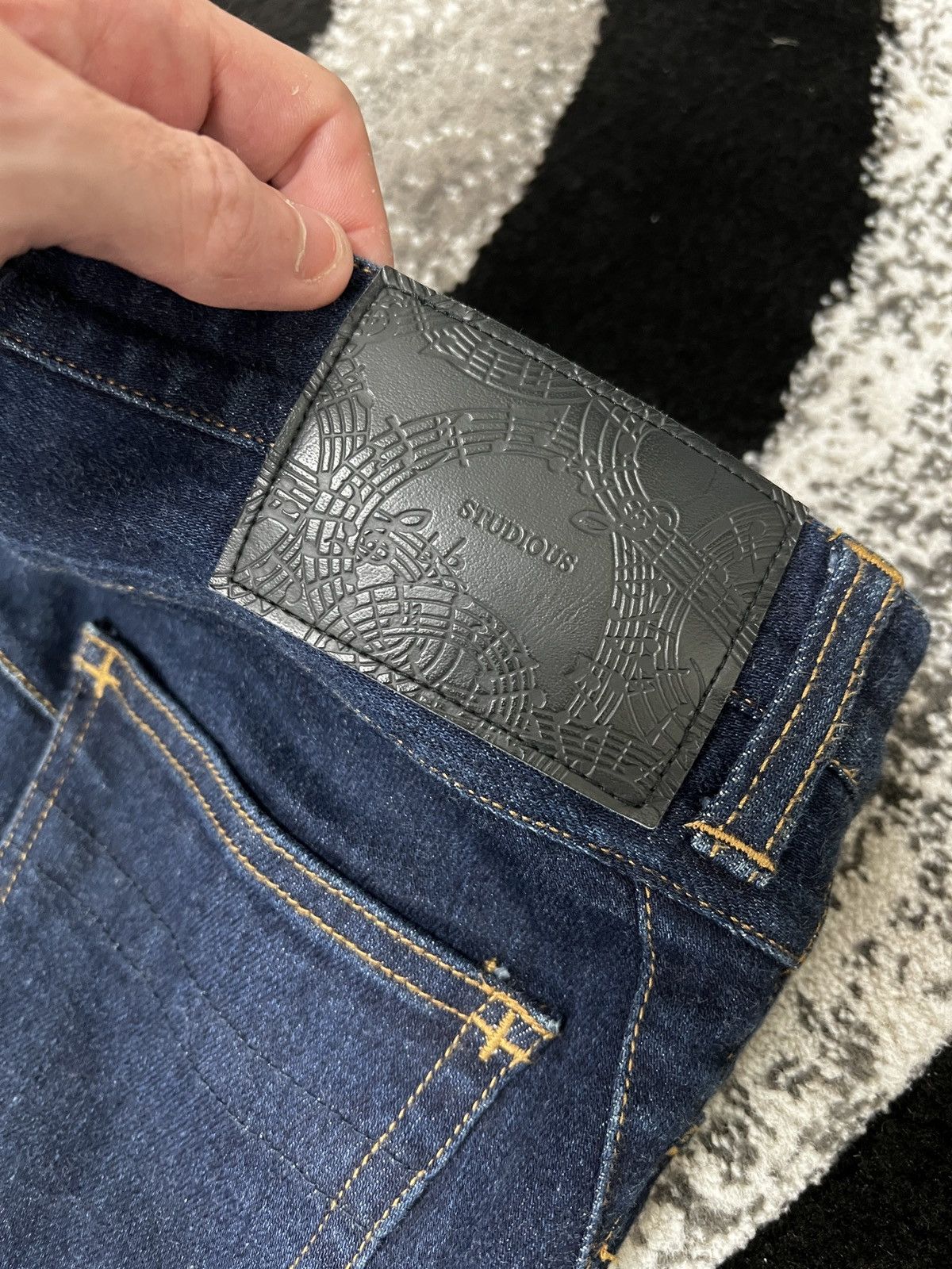 Number (N)ine Number (N)ine x Studious Distressed Denim Jeans Size US 28 / EU 44 - 3 Thumbnail
