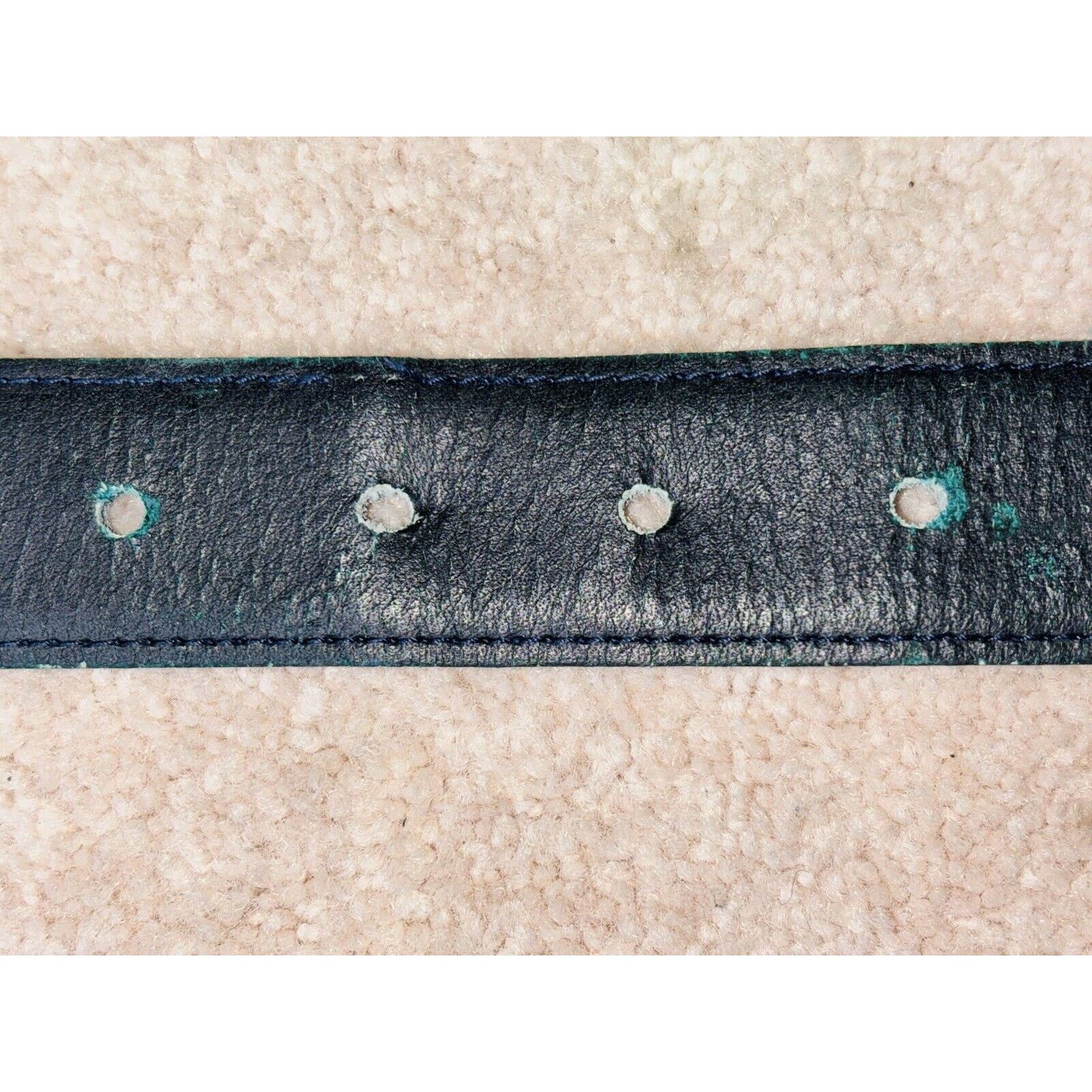 Harrods Vintage Harrods Black Leather Belt 38" Brass Buckle British Size 38 - 10 Thumbnail