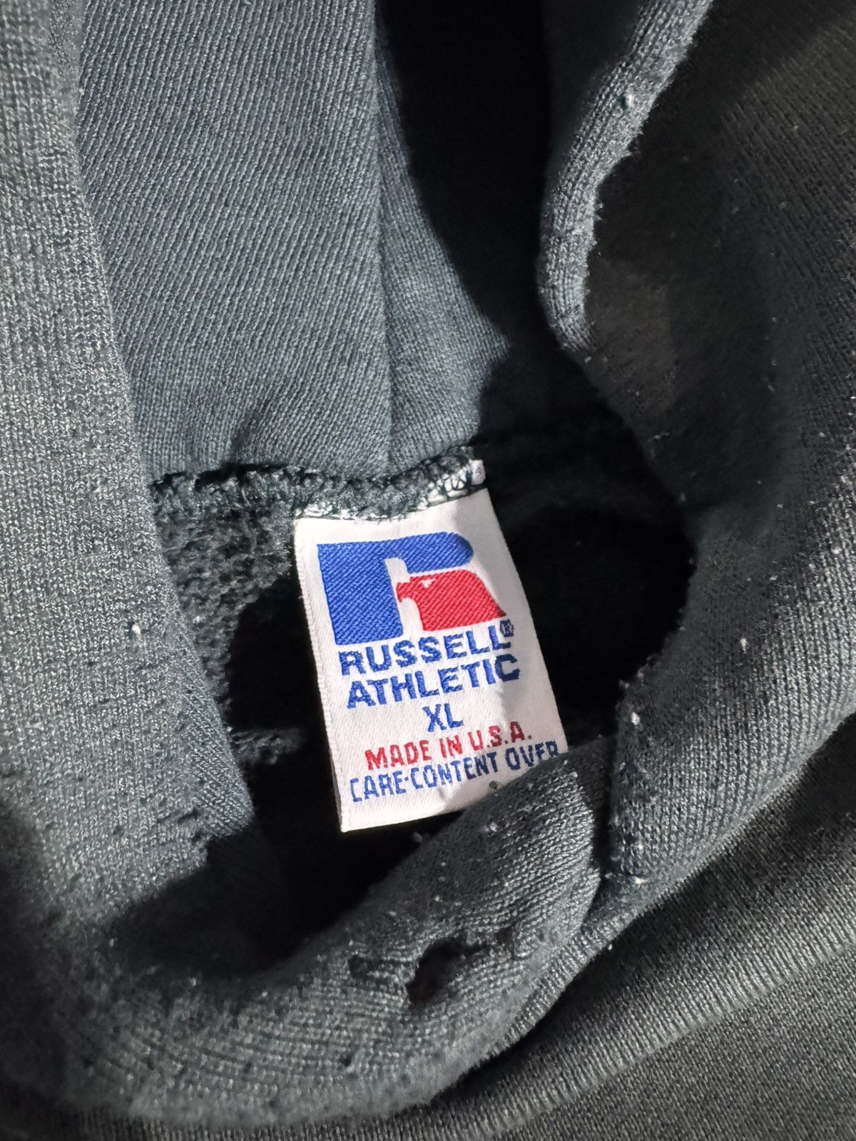 Akimbo Club × Russell Athletic × Vintage Vintage 90s Russell Athletic Blank Faded Green Hoodie Size US XL / EU 56 / 4 - 10 Thumbnail