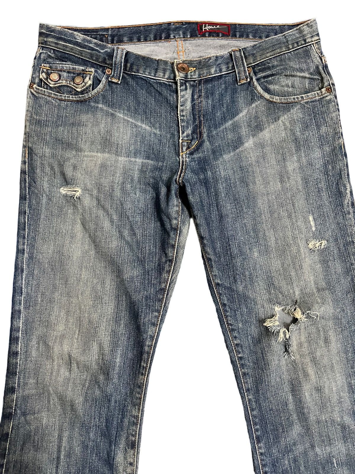 Howe Vintage Howe Flare Distressed Denim Size US 35 - 2 Thumbnail