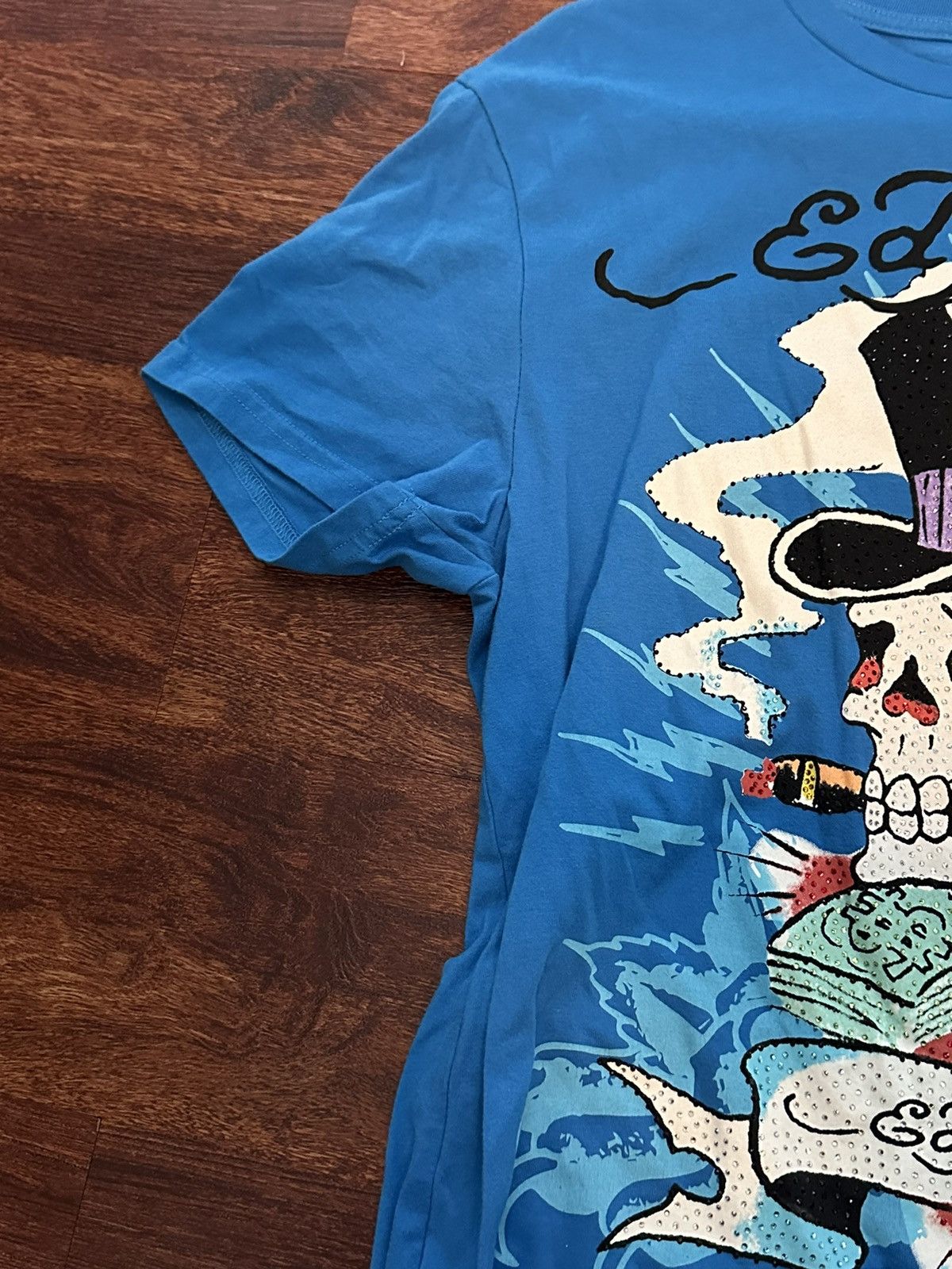 Ed Hardy Blue Bejeweled Ed Hardy Shirt Size US M / EU 48-50 / 2 - 3 Thumbnail
