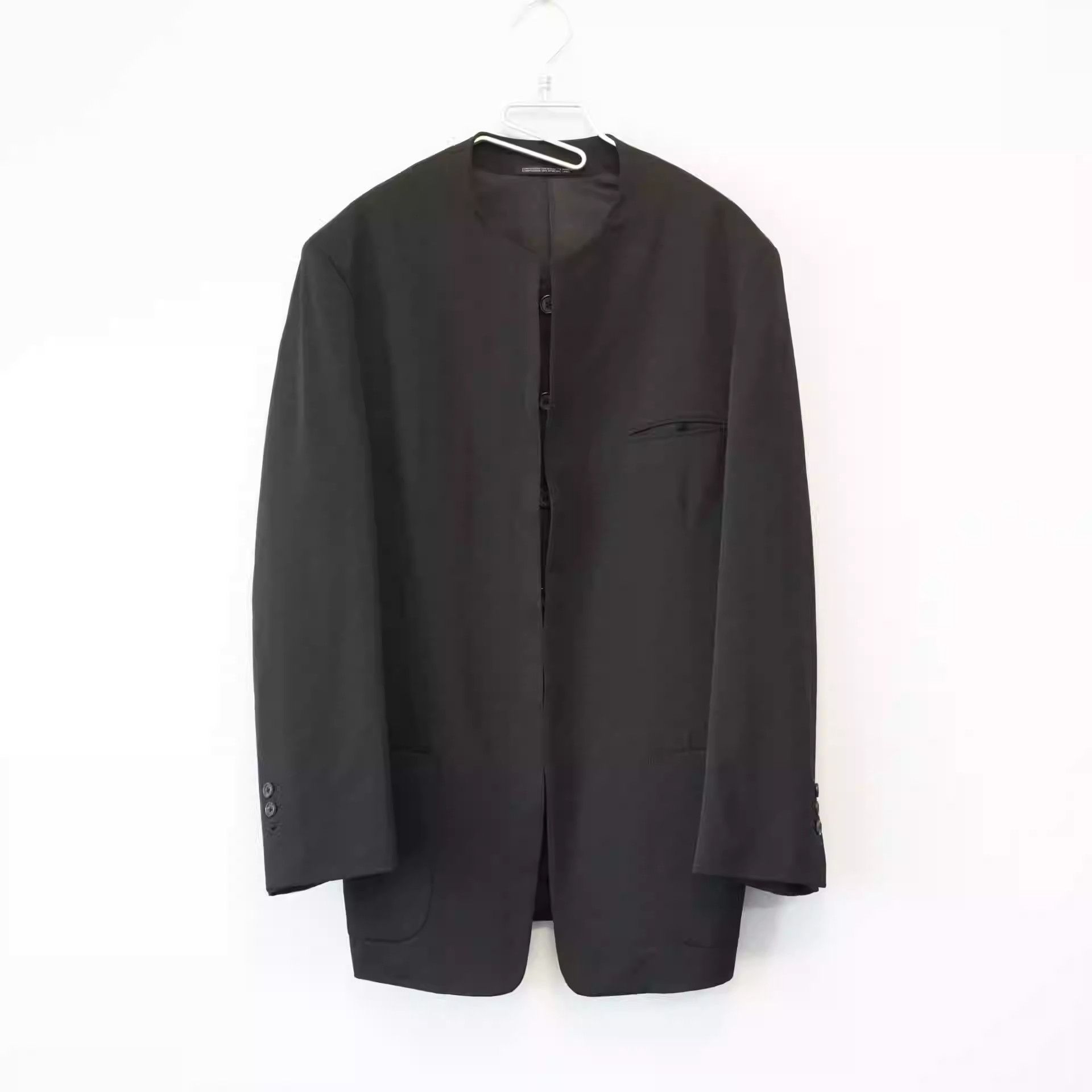Yohji Yamamoto 95AW Collarless Double Wool Jacket