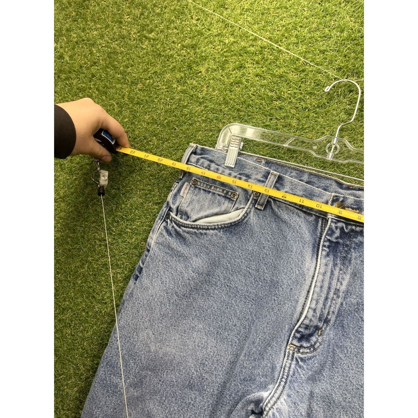 Carhartt Carhartt Jeans Mens 36x30 Blue Denim Relaxed Straight Lined Workwear Size US 36 / EU 52 - 4 Thumbnail