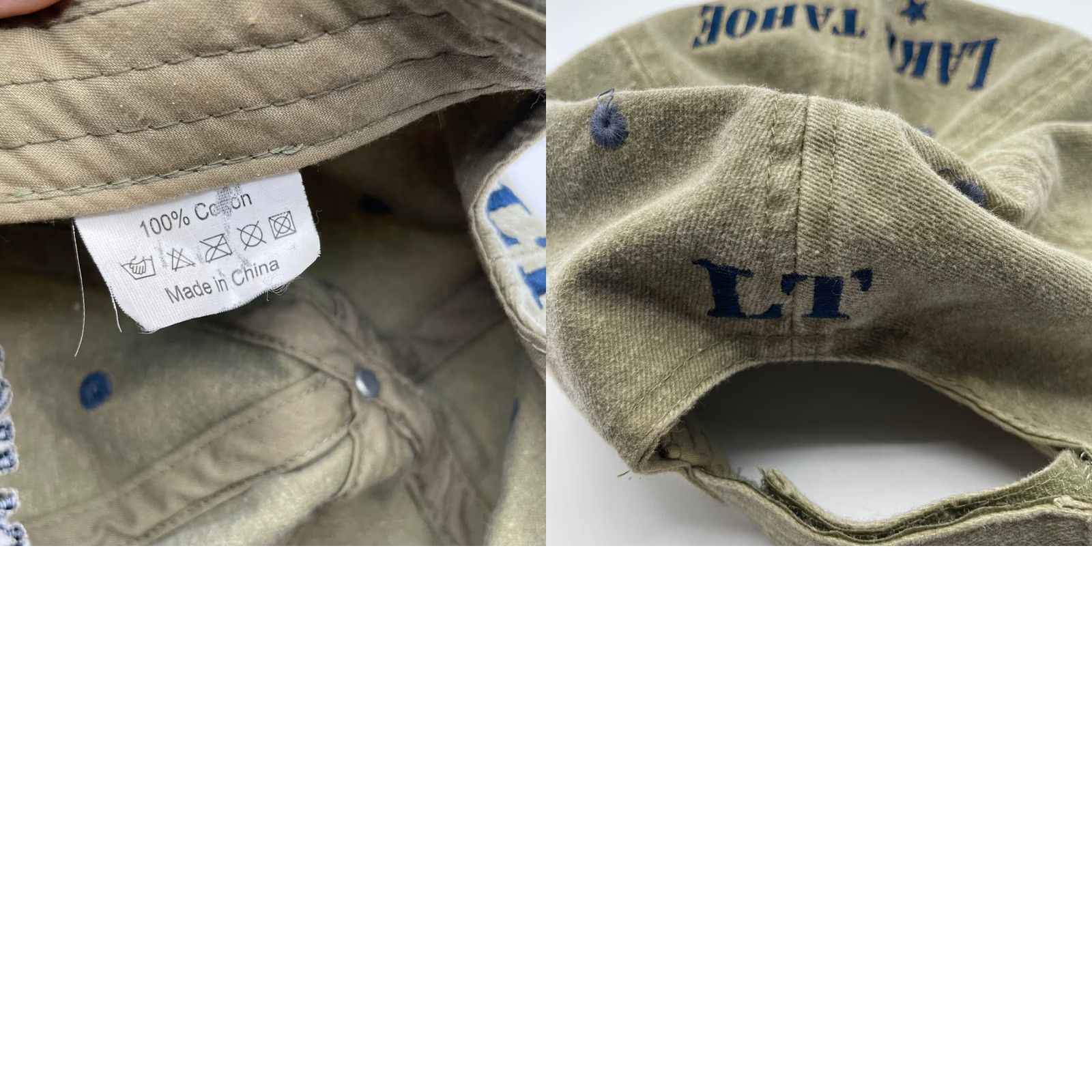 Vintage Lake Tahoe Baseball Cap Gray Blue Mens Casual Outdoor Ski Hiking Cotton Canvas Size ONE SIZE - 8 Thumbnail