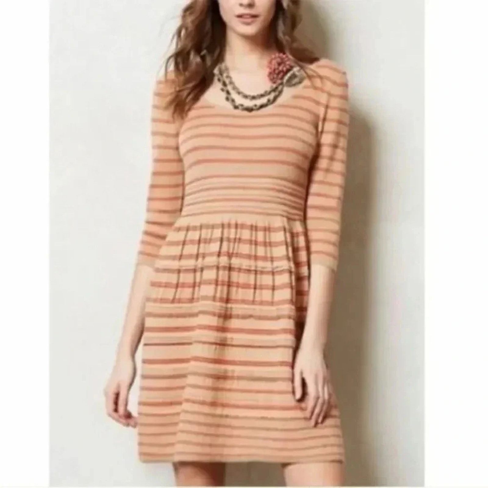 Anthropologie Anthropologie Knitted and Knotted Knit Elodie Sweater Dress Size L / US 10 / IT 46 - 11 Thumbnail