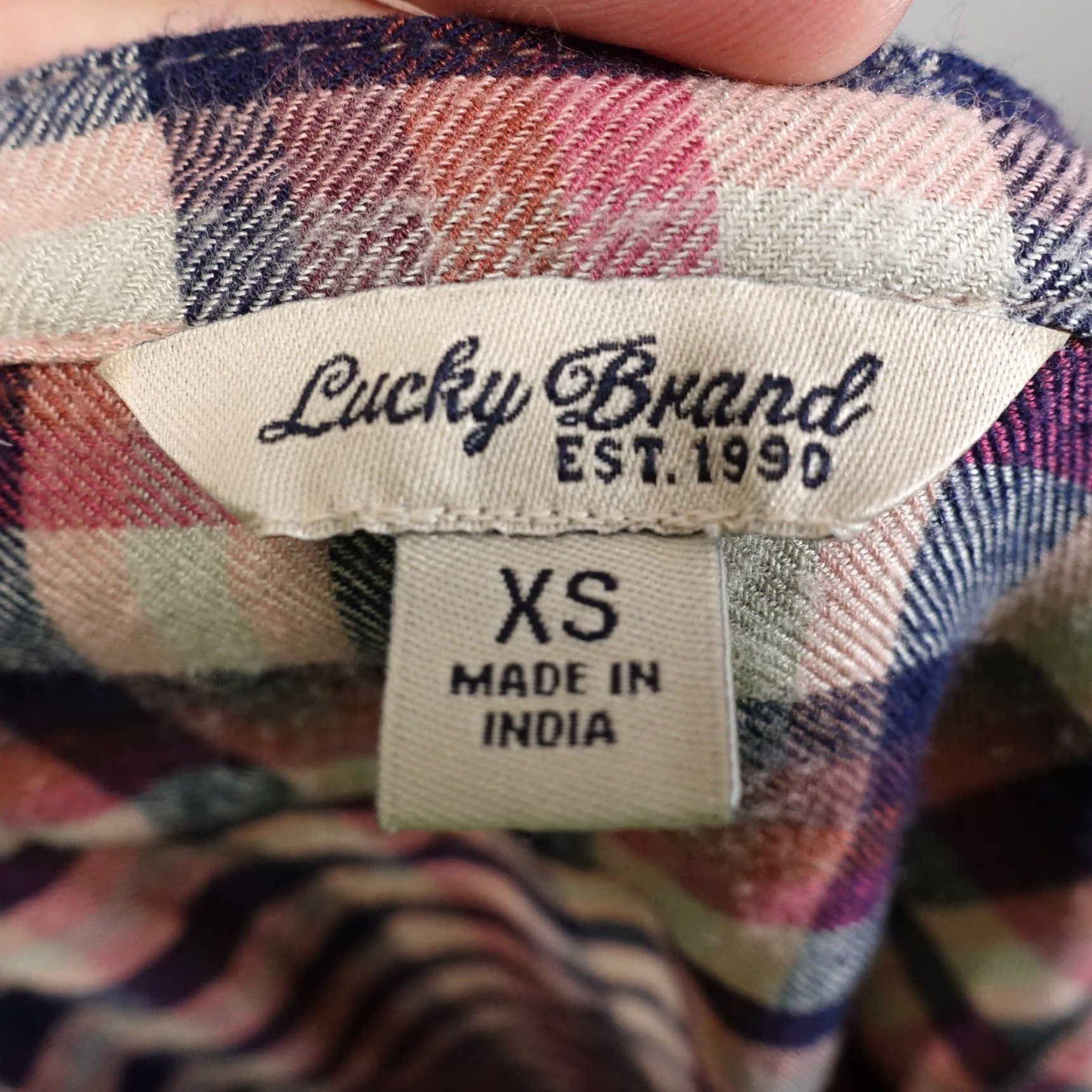 Lucky Brand Vintage Lucky Brand Plaid Henley Flannel Shirt Women's XS Casual Long Sleeve Size XS / US 0-2 / IT 36-38 - 6 Thumbnail