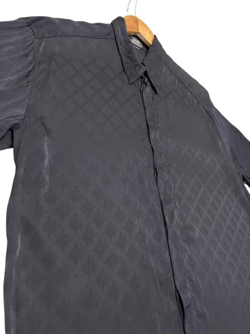 Versace GIANNI VERSACE Black Silk Hidden Long Sleeve Size US M / EU 48-50 / 2 - 13 Thumbnail