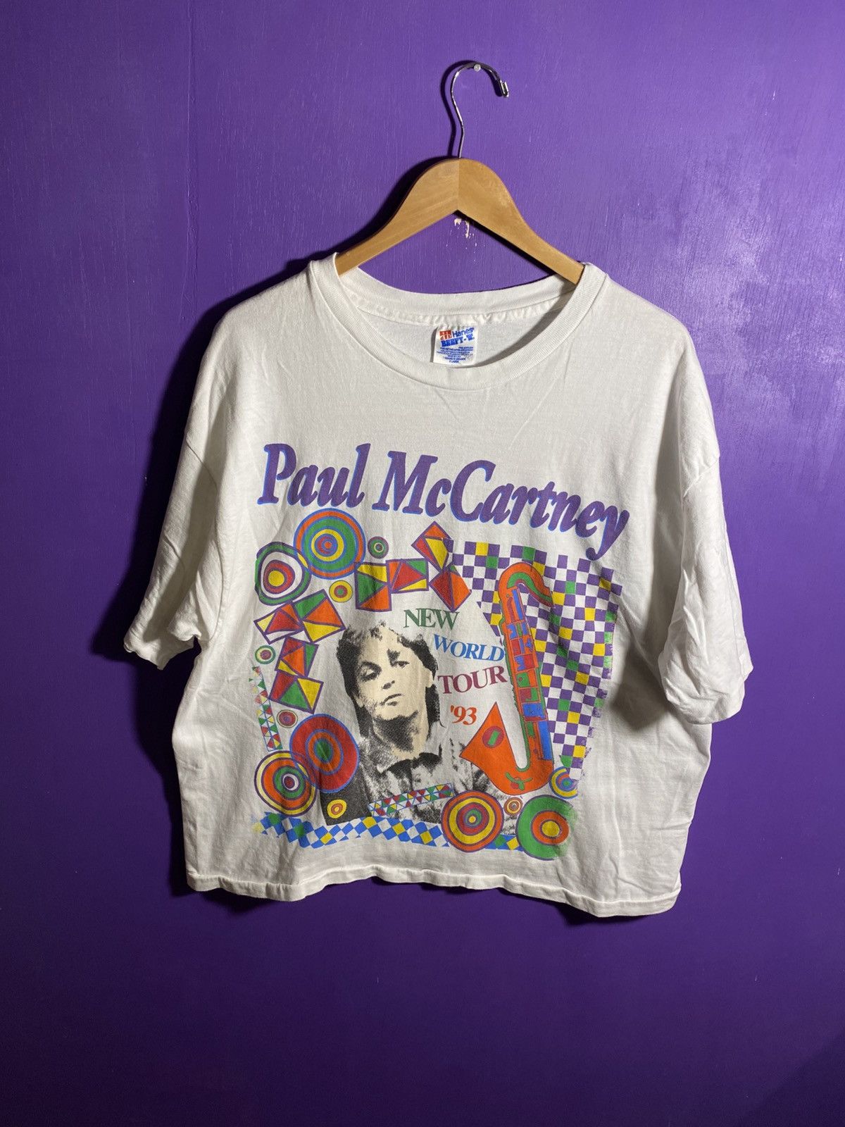Band Tees Vintage 1993 Paul McCartney new world tour tee Size US XL / EU 56 / 4 - 1 Thumbnail
