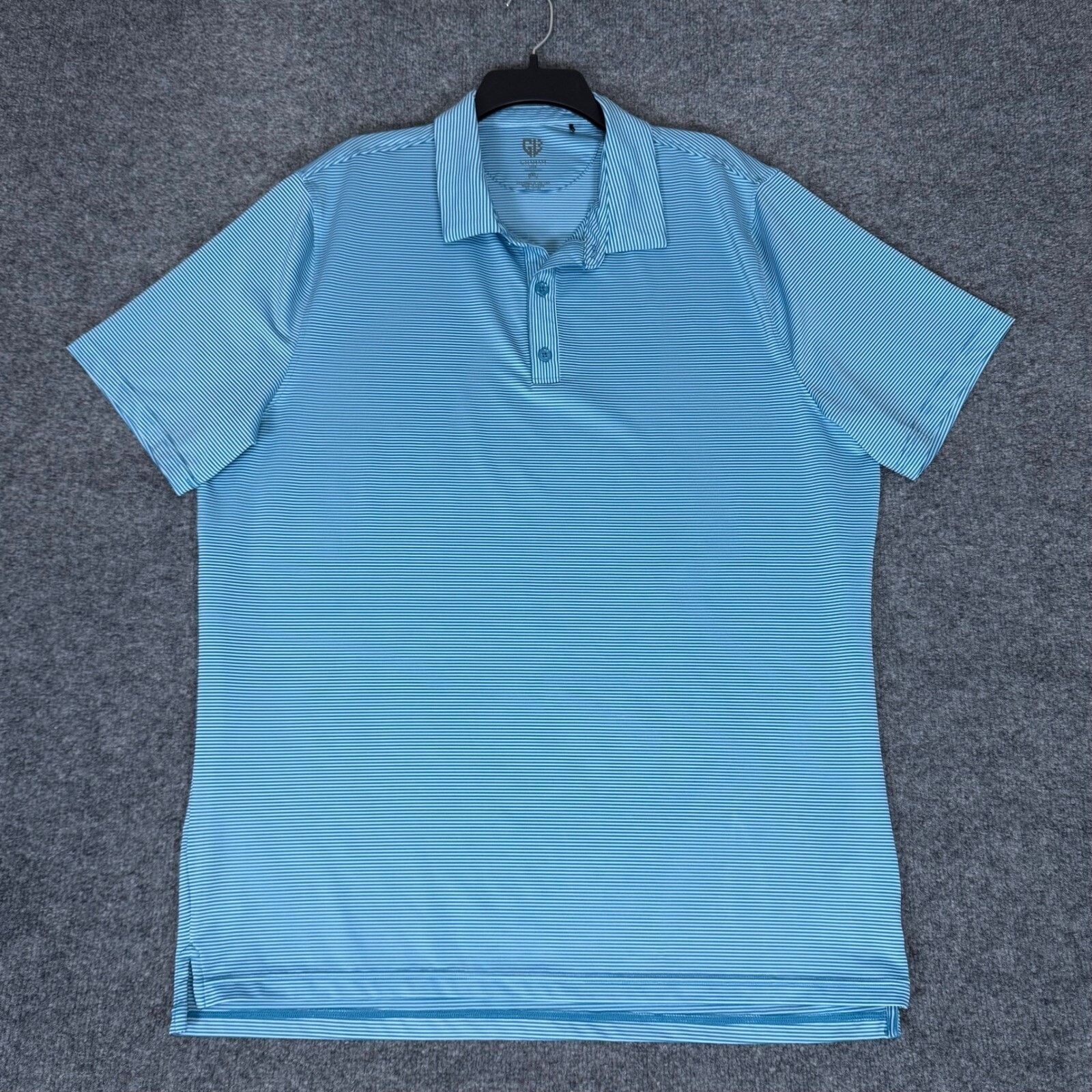 Other Graham Luxe Golf Polo Shirt Striped Stretch Blue Mens 2XL Size US XXL / EU 58 / 5 - 1 Thumbnail