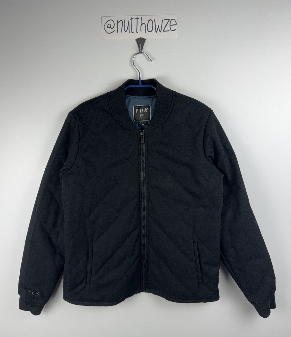 Fox Racing Vintage FOX Black Bomber Jacket Size US M / EU 48-50 / 2 - 1 Thumbnail