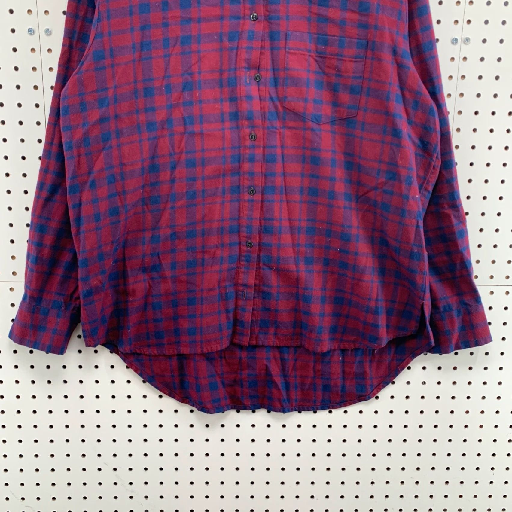 Madewell Madewell Button-Up Shirt Womens Medium Blue Purple Plaid Long Sleeve 100% Cotton Size M / US 6-8 / IT 42-44 - 7 Thumbnail
