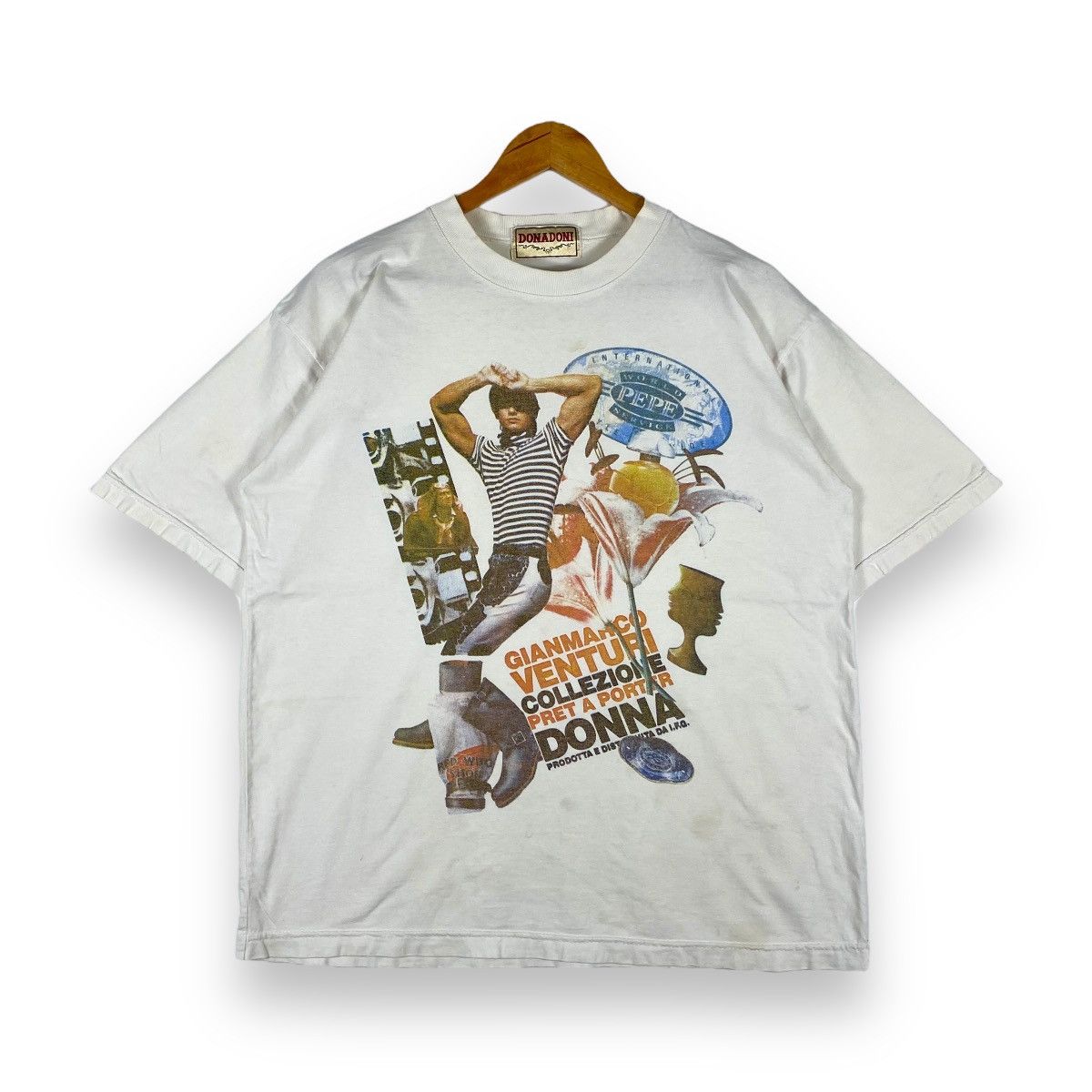 Vintage Vintage 90's DONADONI GIANMARCO VENTURI Collection Tee Size US L / EU 52-54 / 3 - 1 Thumbnail