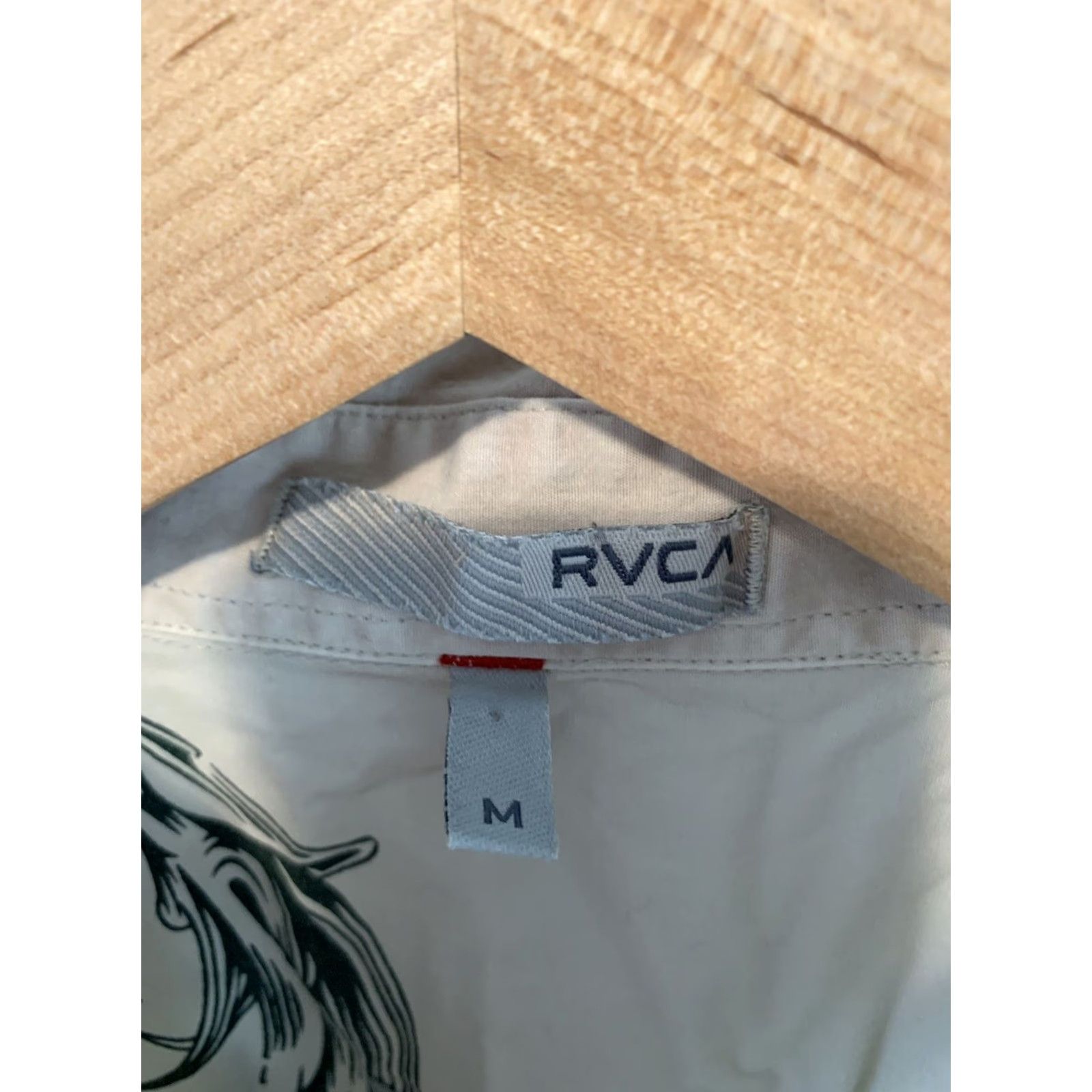 RVCA RVCA Mens Beige Khaki Short Sleeve Button Front Shirt M Regular Size Beige Color T3 Button-Up Shirt Mens 90s Style? Size US M / EU 48-50 / 2 - 2 Thumbnail
