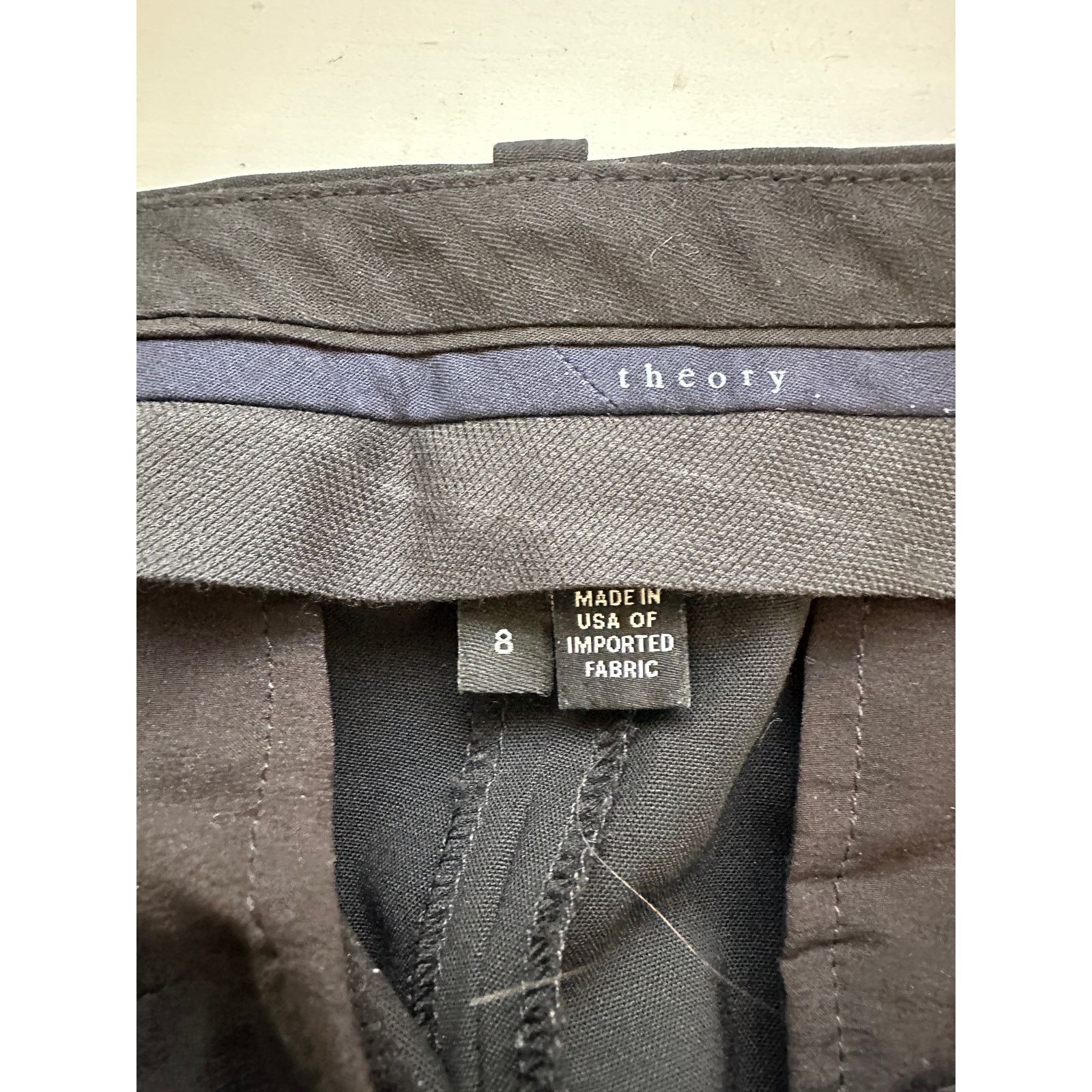 Theory Theory Black Testra 2B Straight Leg Wool Blend Trouser 8 Size 30" / US 8 / IT 44 - 10 Thumbnail