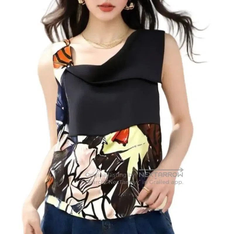 Dior Dior Multicolor Silk Short Sleeve Top . Size XS / US 0-2 / IT 36-38 - 1 Thumbnail