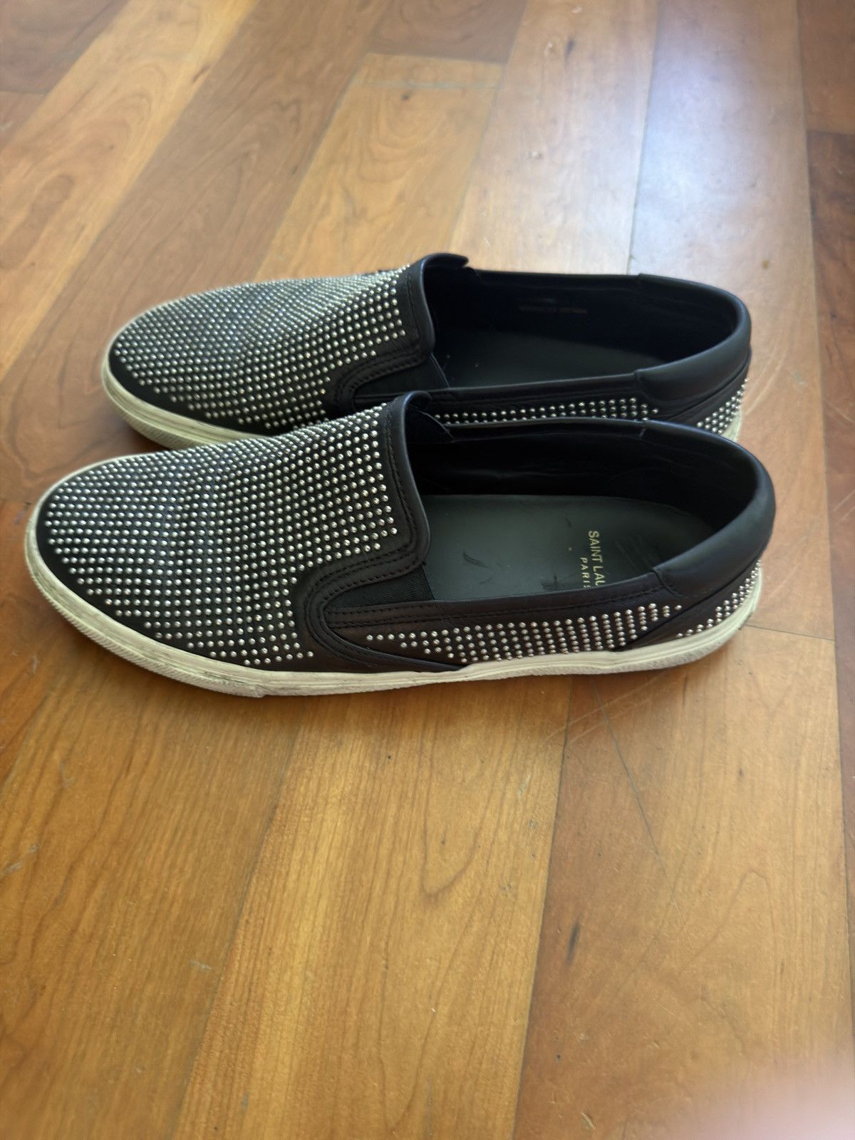 Saint Laurent Paris Slip Ons Studded - Saint Laurent Hedi Slimane Size US 9.5 / EU 42-43 - 3 Thumbnail